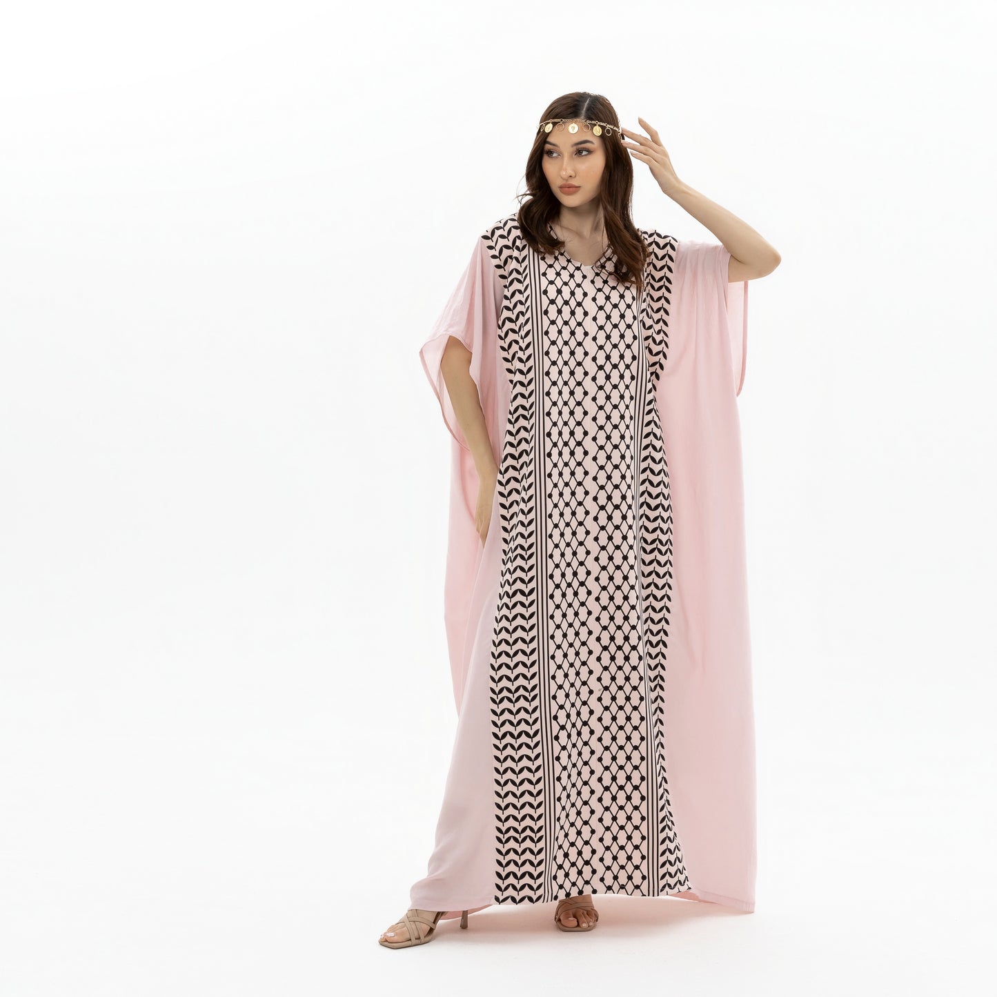 Pink Keffiyeh Kaftan