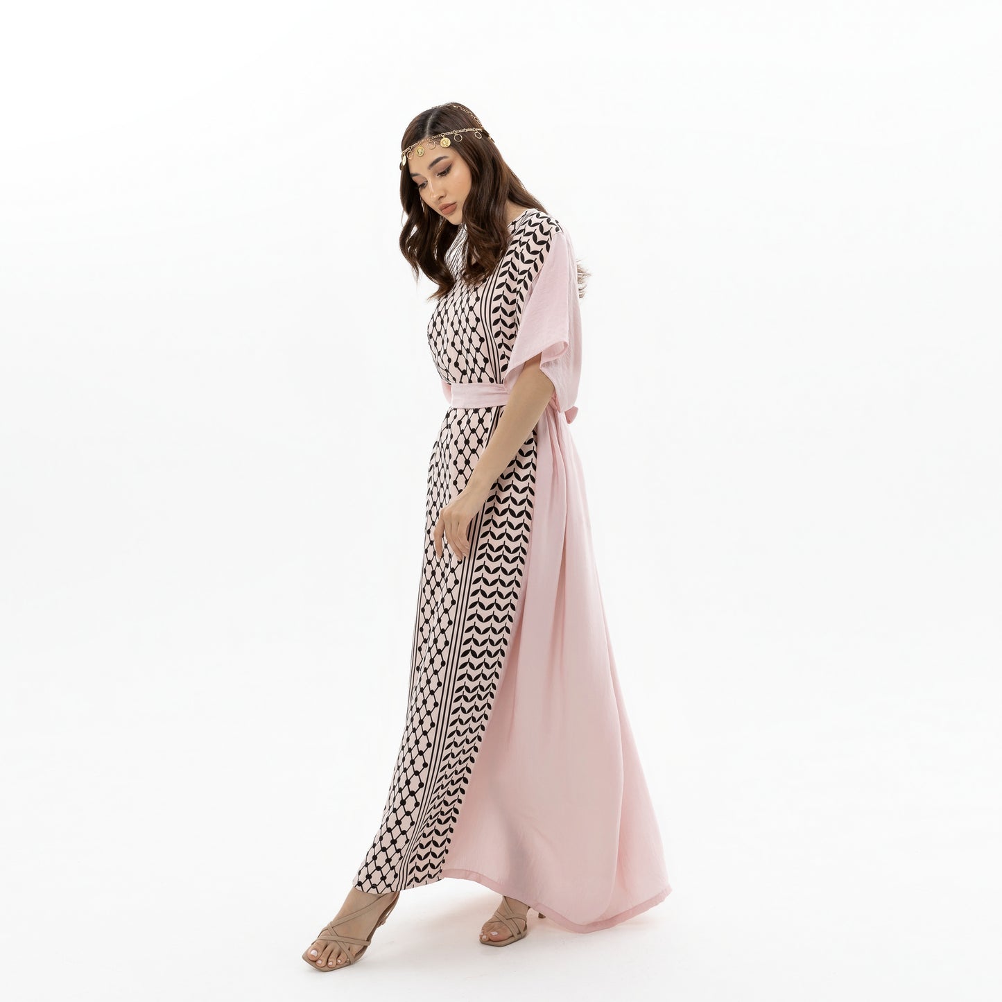 Pink Keffiyeh Kaftan