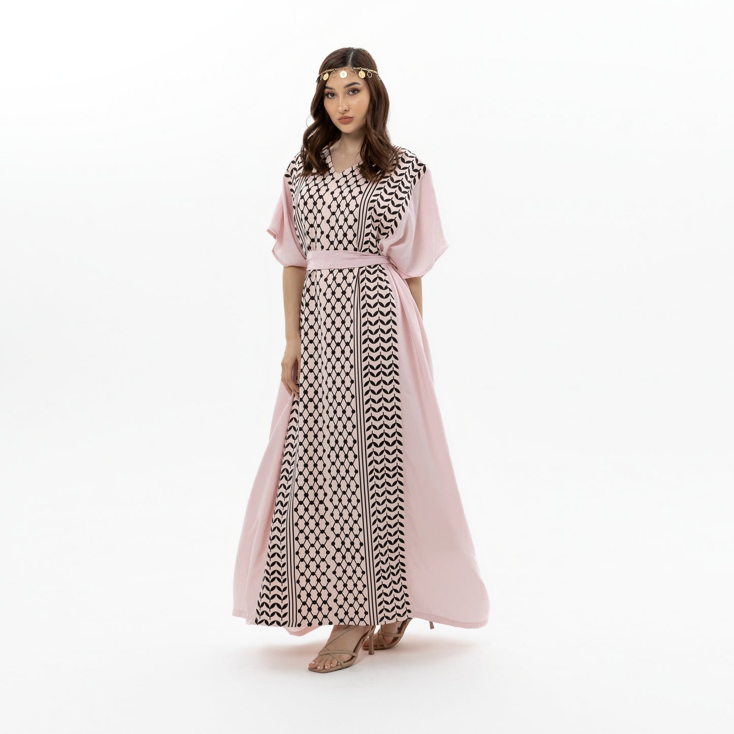 Pink Keffiyeh Kaftan