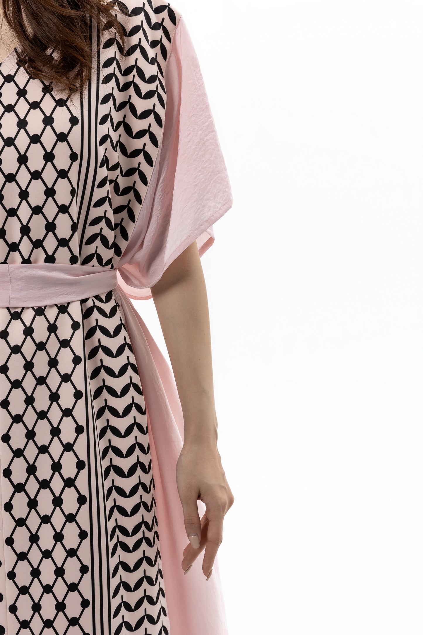 Pink Keffiyeh Kaftan