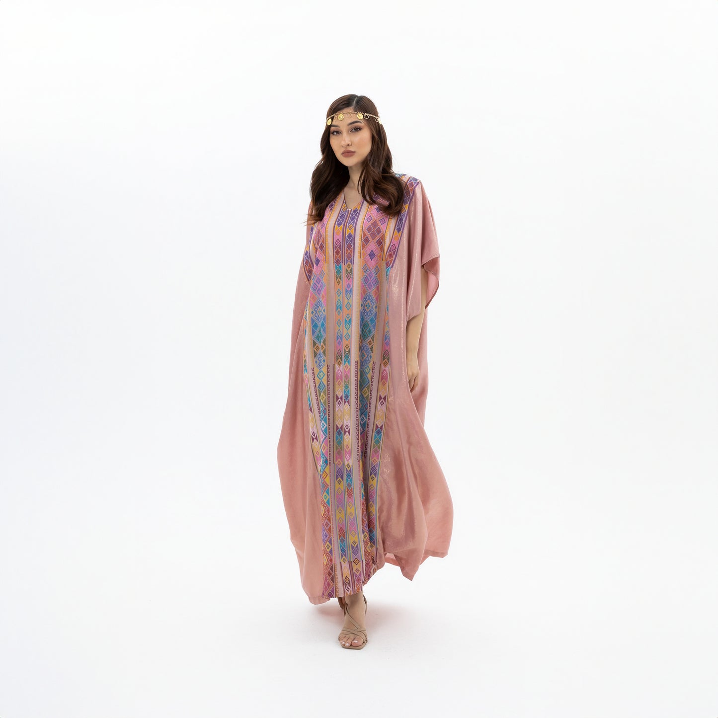 Pink Kaftan with Tatreez