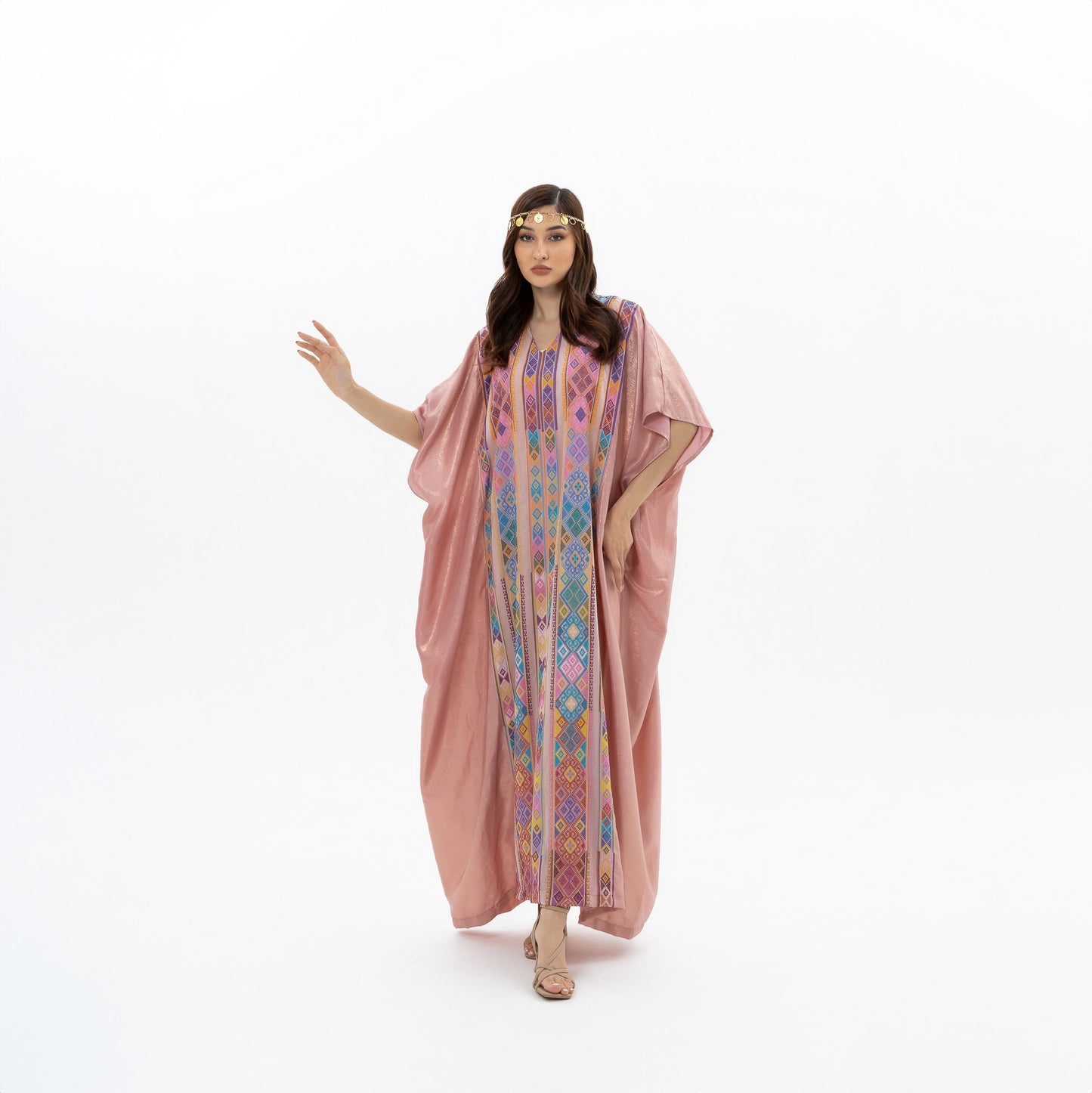 Pink Kaftan with Tatreez