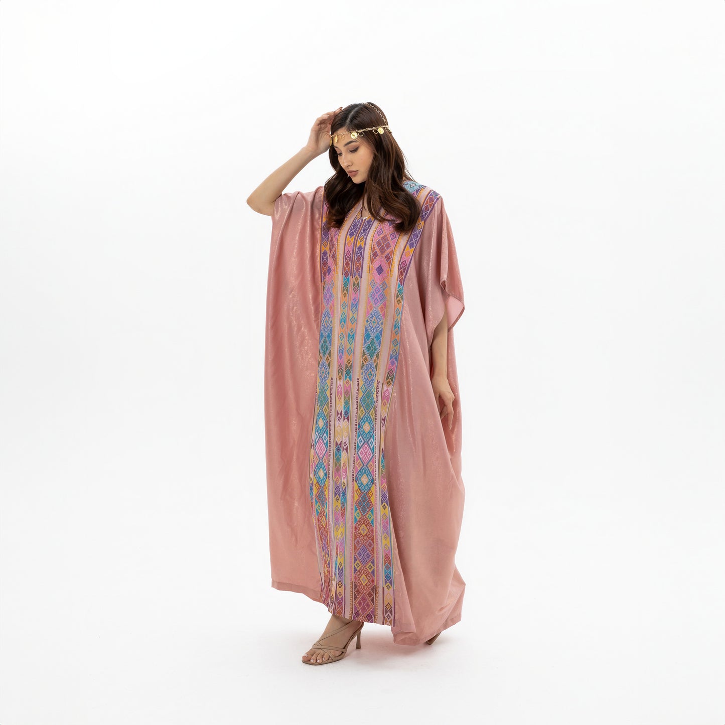 Pink Kaftan with Tatreez