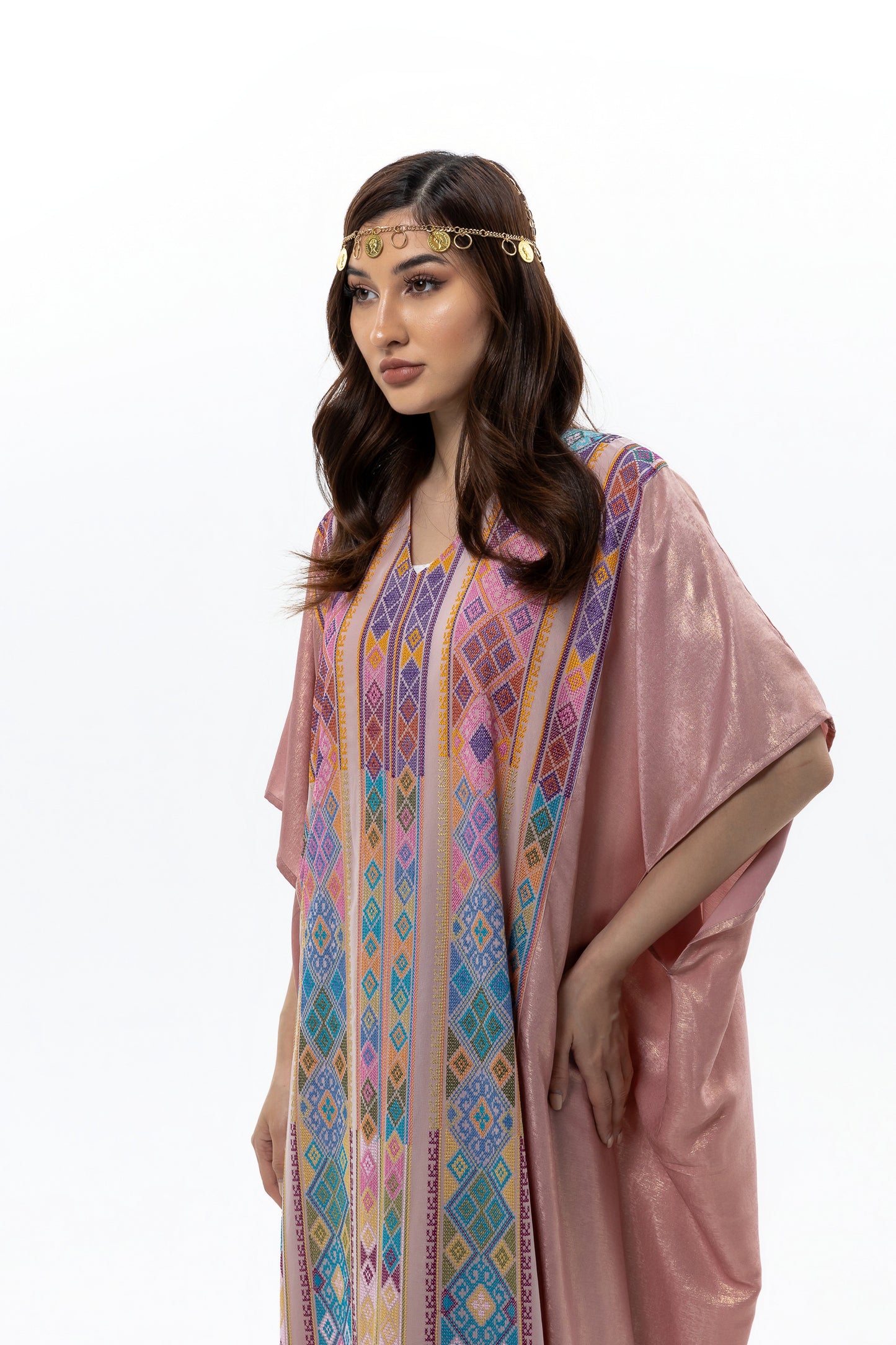 Pink Kaftan with Tatreez