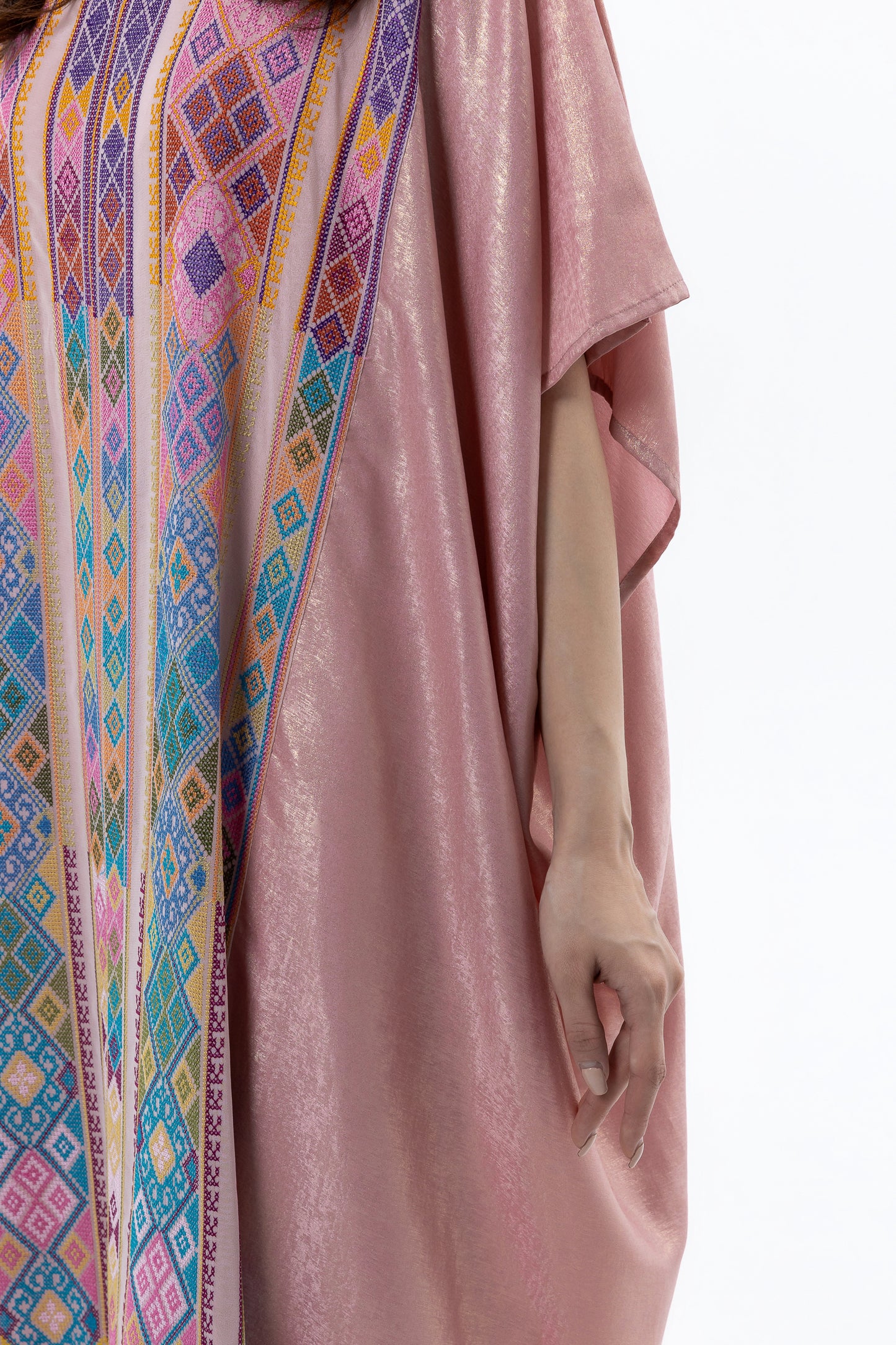 Pink Kaftan with Tatreez