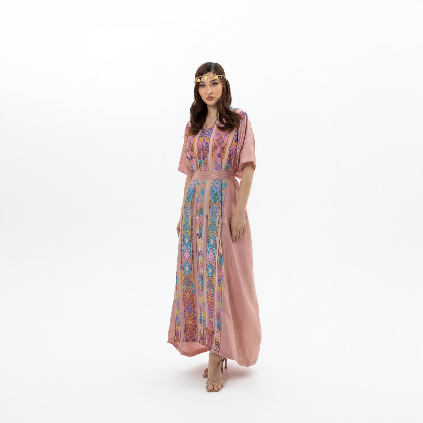 Pink Kaftan with Tatreez