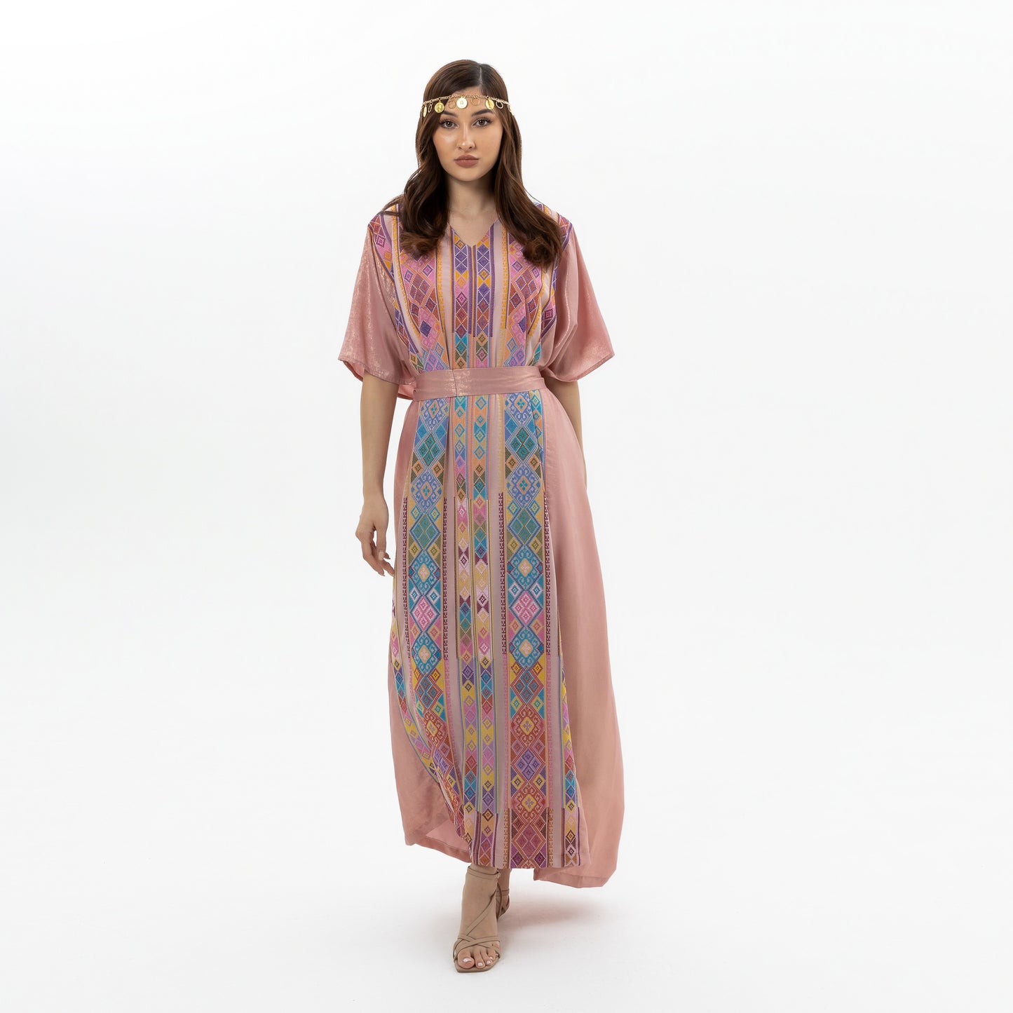 Pink Kaftan with Tatreez