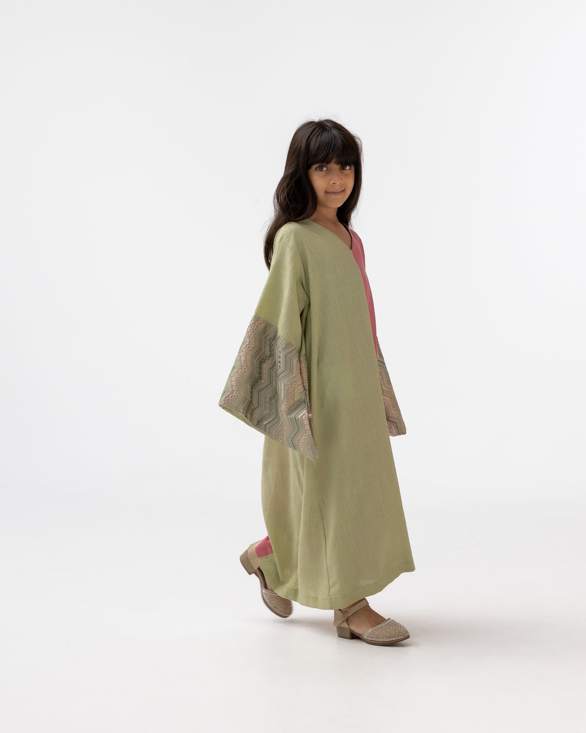 Kids Dual-Tone Watermelon Abaya