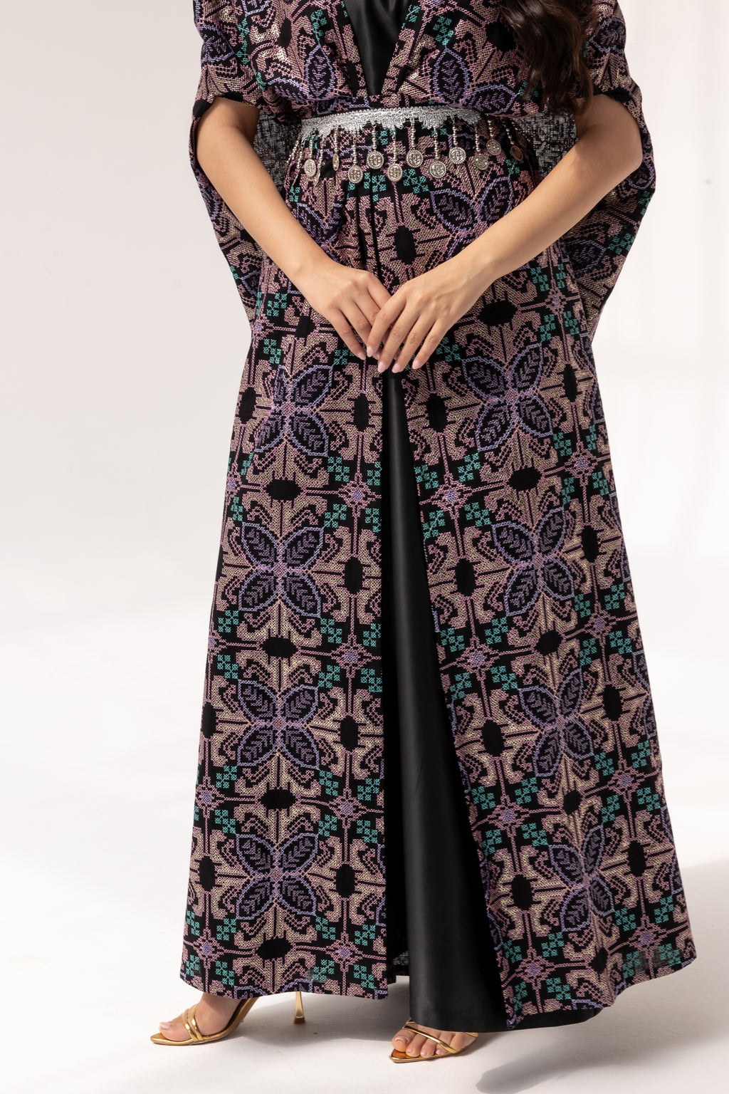 Embroidered Cape with Matching Belt