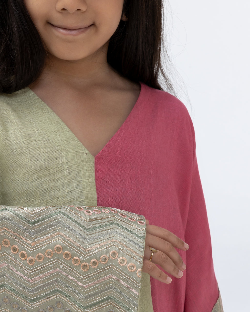 Kids Dual-Tone Watermelon Abaya