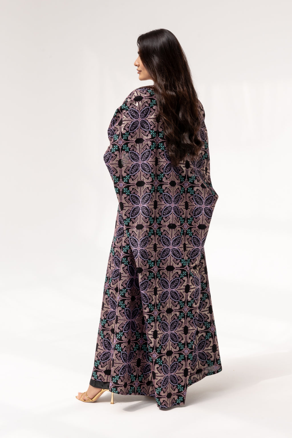 Embroidered Cape with Matching Belt