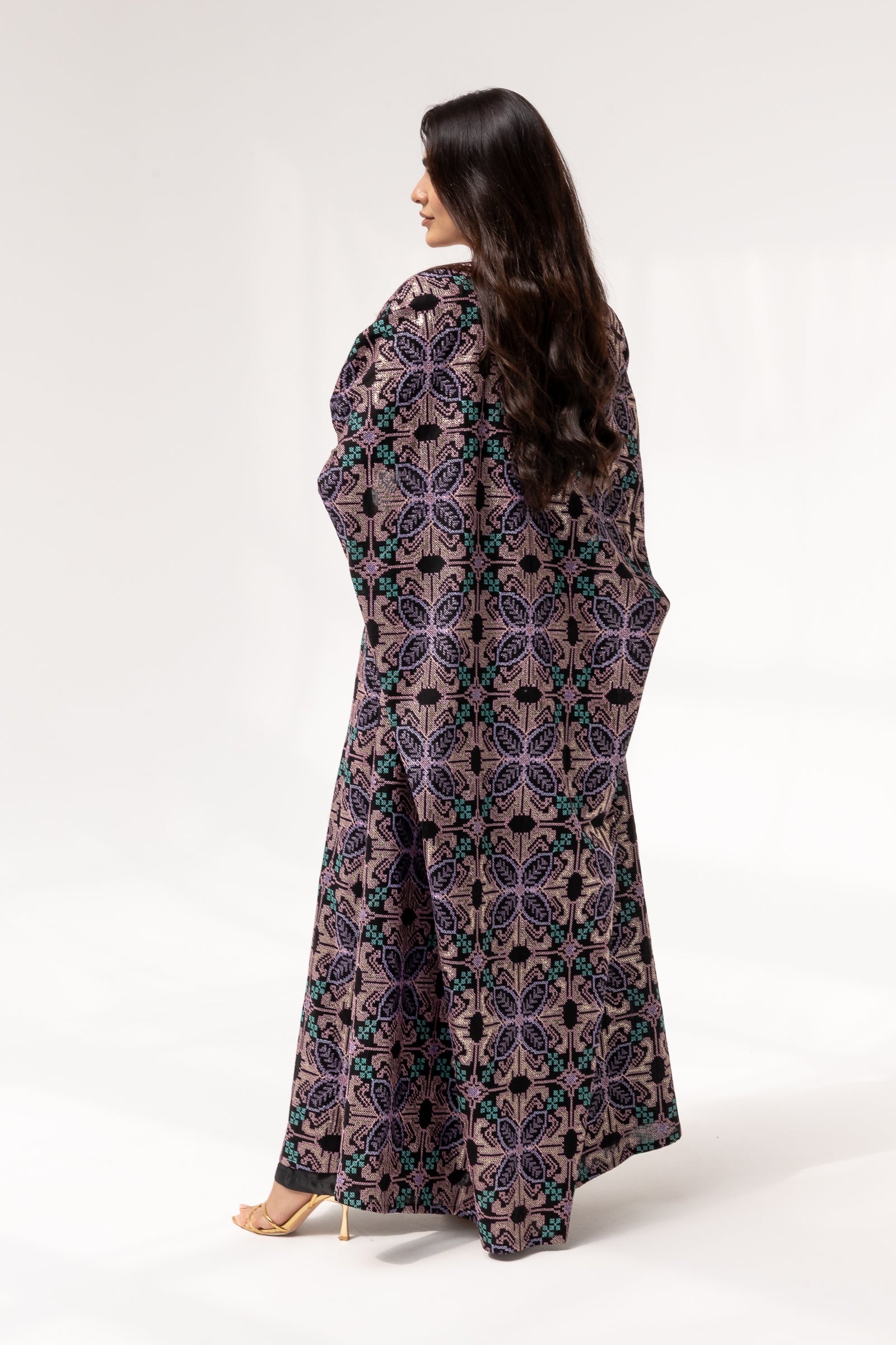 Embroidered Cape with Matching Belt