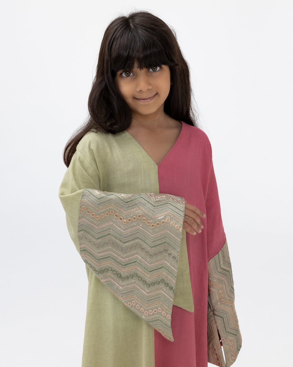 Kids Dual-Tone Watermelon Abaya