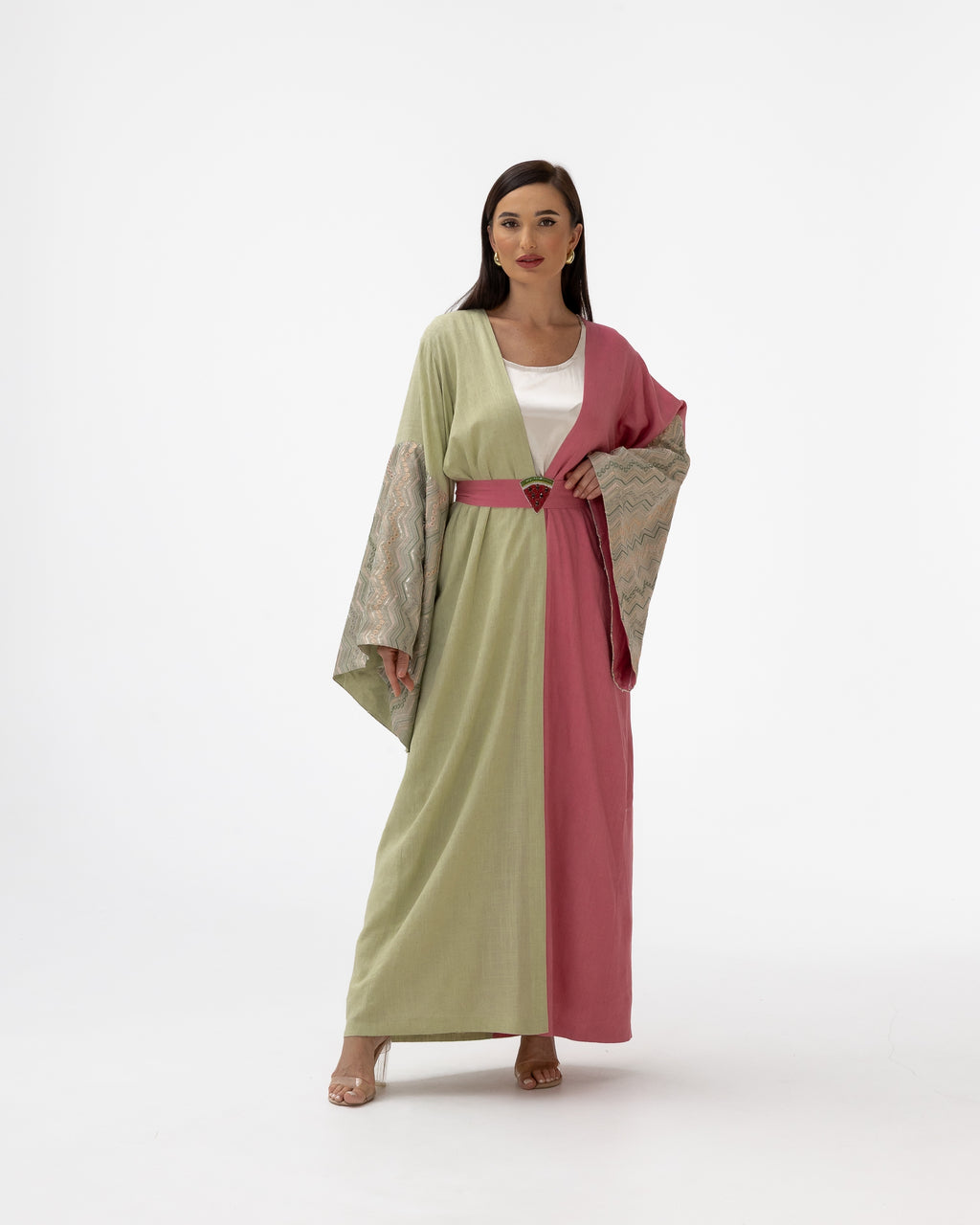 Dual-Tone Watermelon Abaya