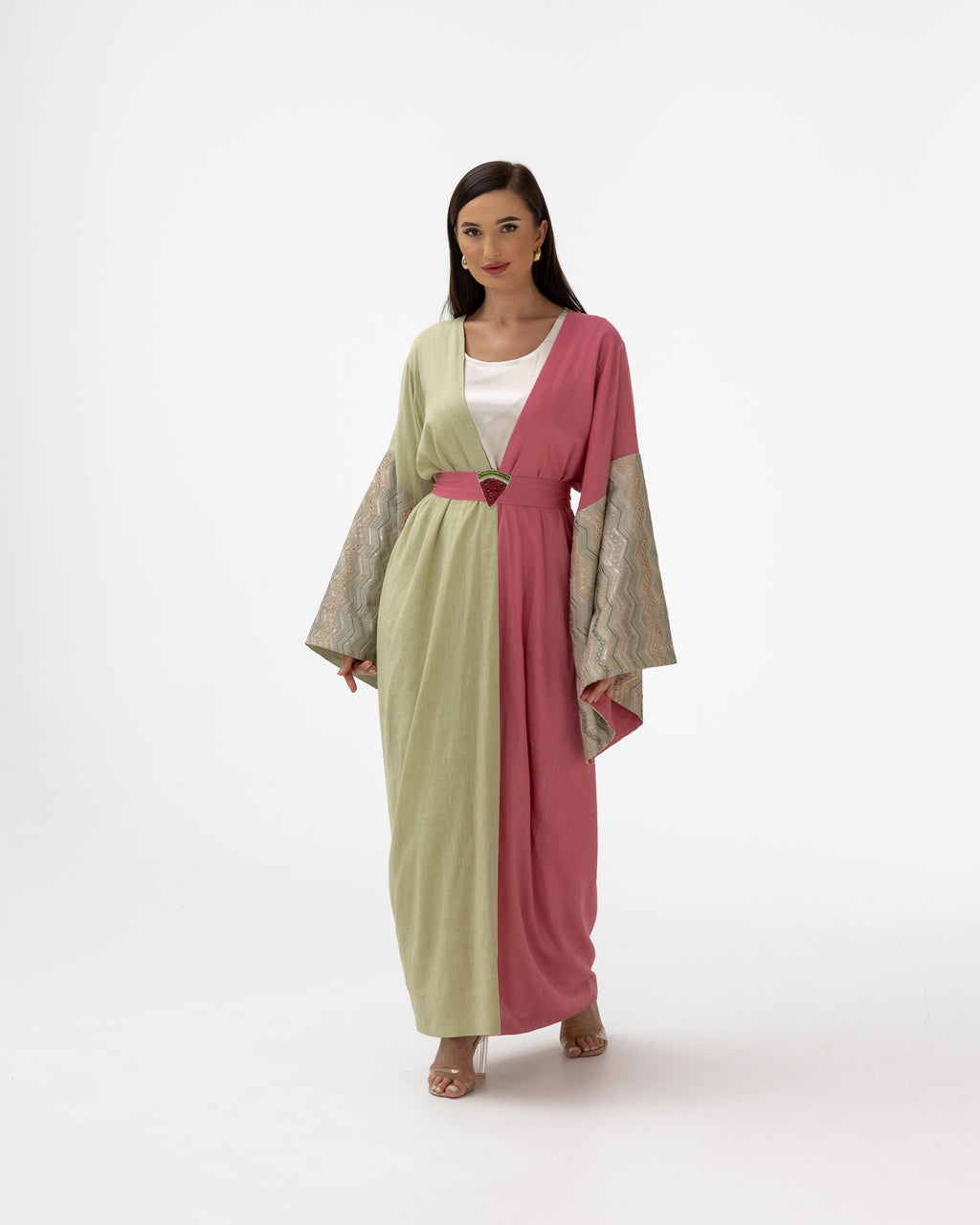 Dual-Tone Watermelon Abaya
