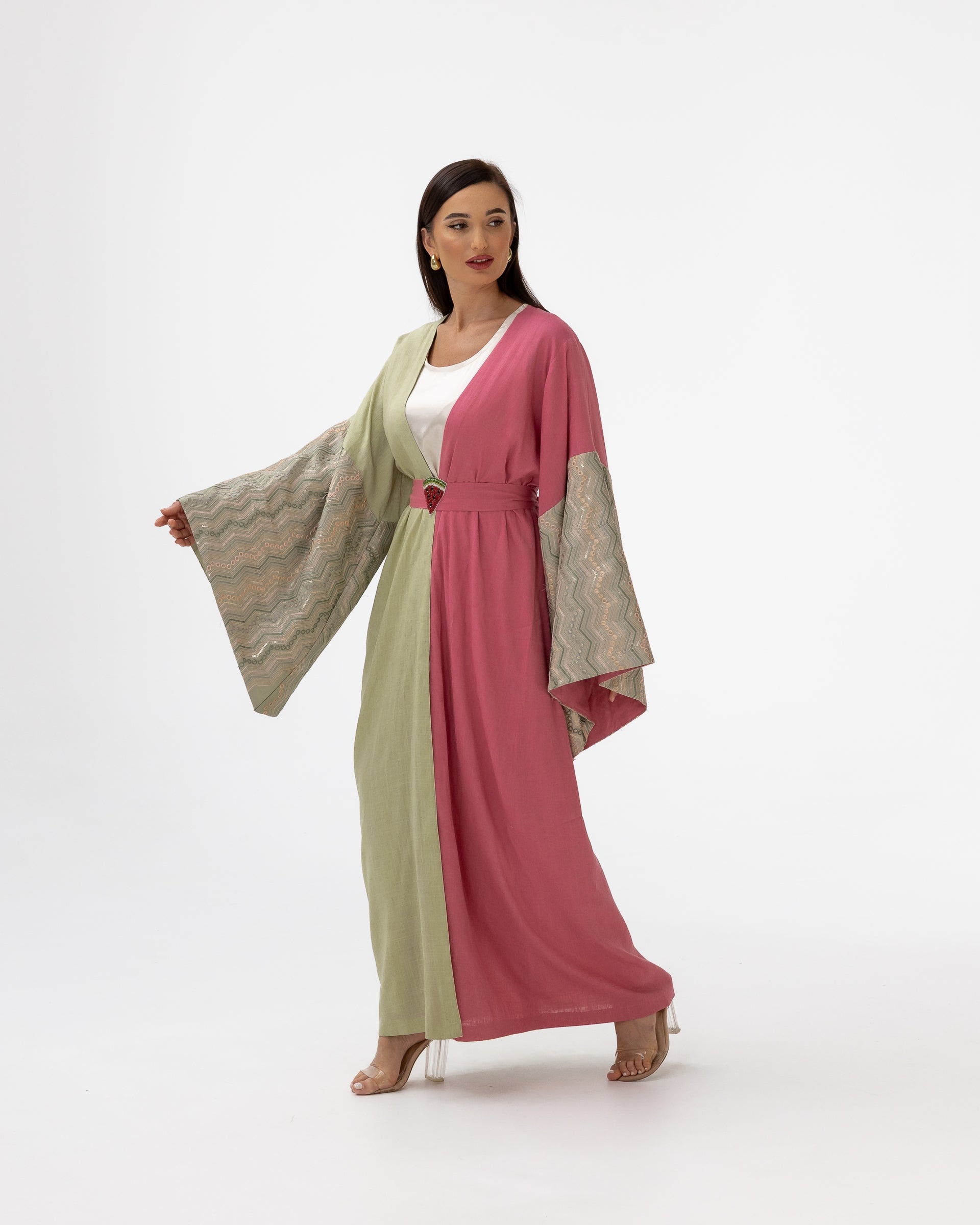 Dual-Tone Watermelon Abaya