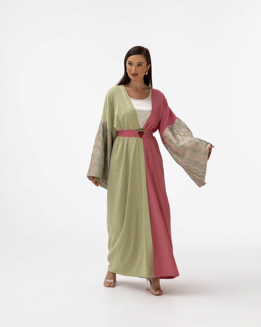 Dual-Tone Watermelon Abaya