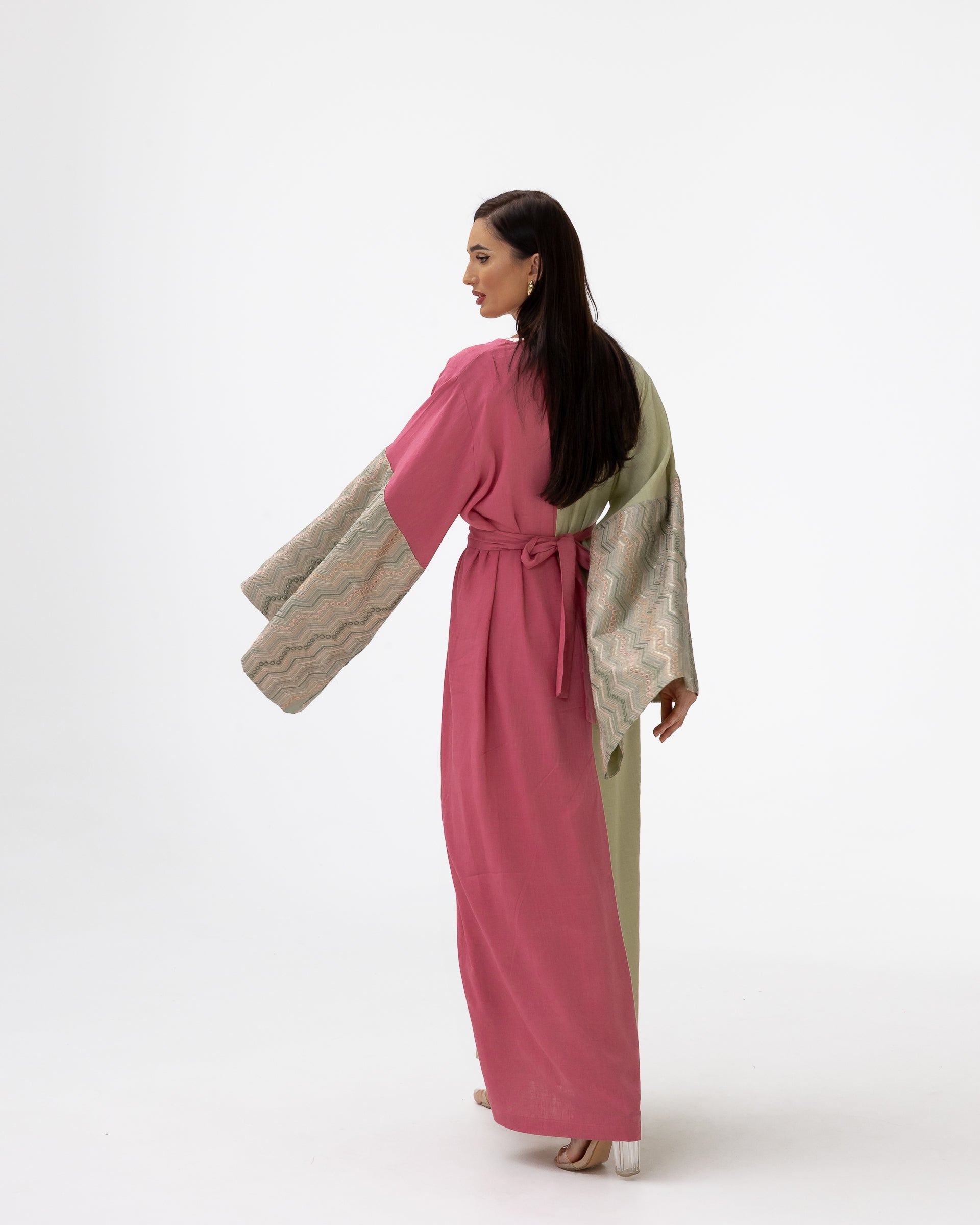 Dual-Tone Watermelon Abaya