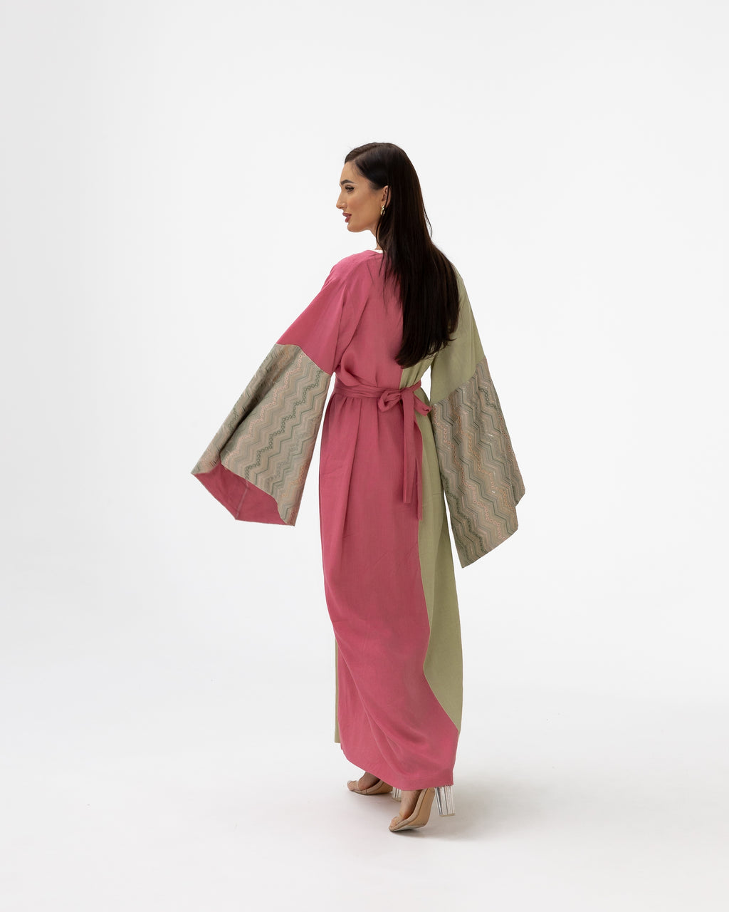 Dual-Tone Watermelon Abaya