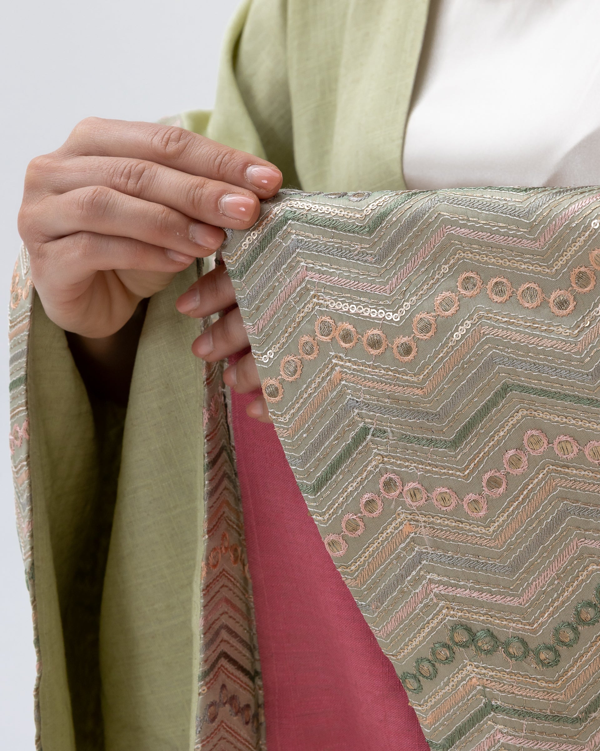 Dual-Tone Watermelon Abaya