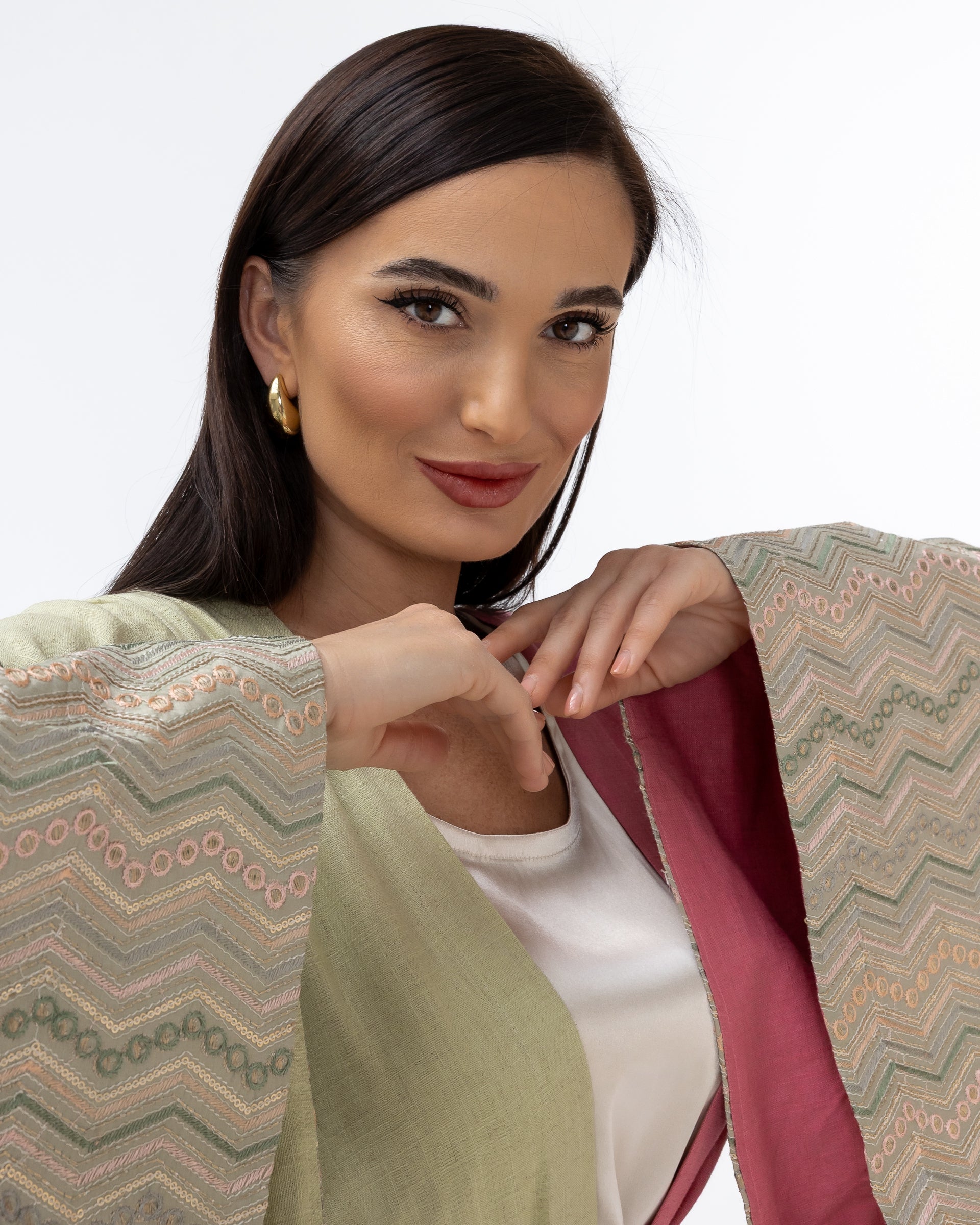 Dual-Tone Watermelon Abaya