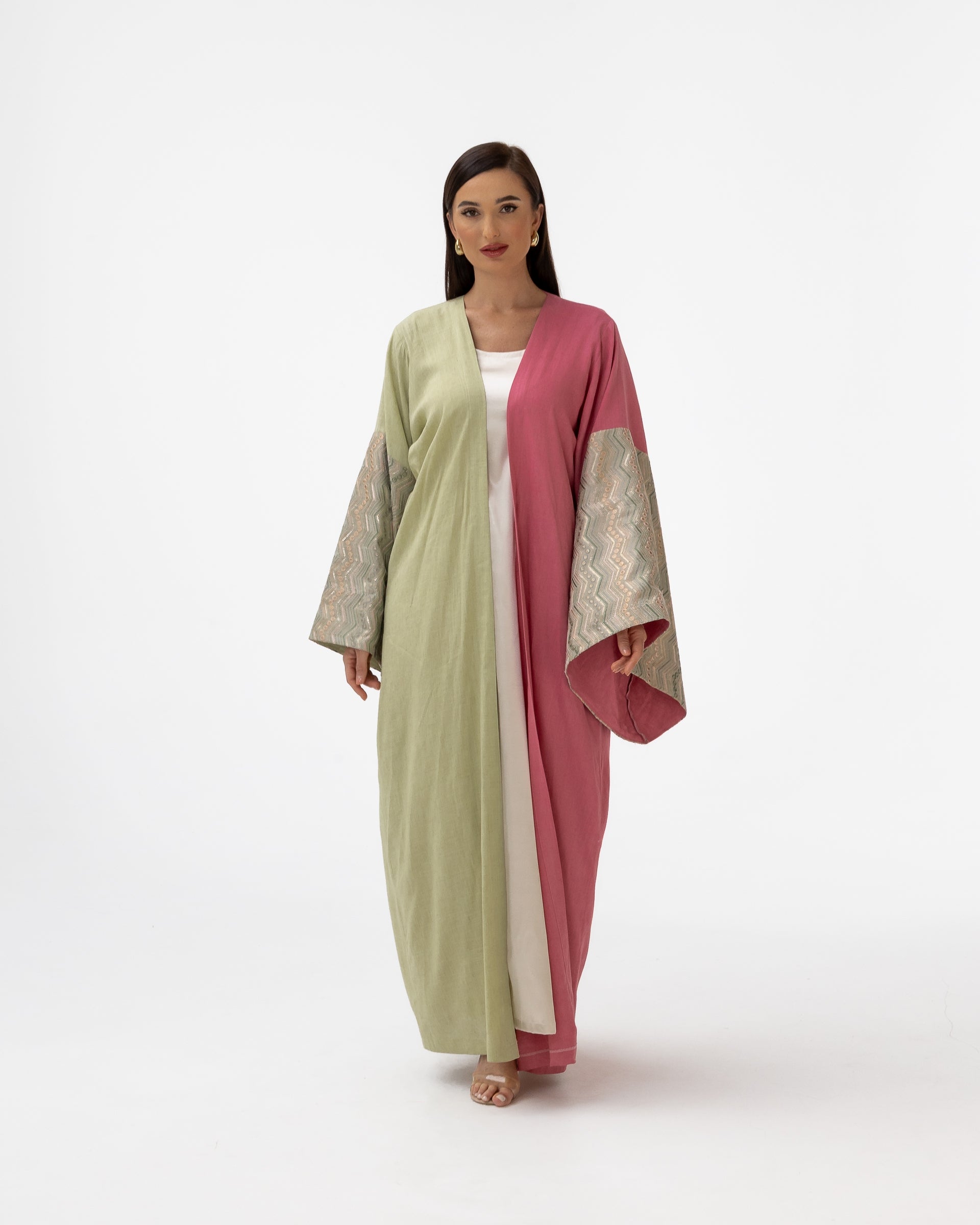 Dual-Tone Watermelon Abaya