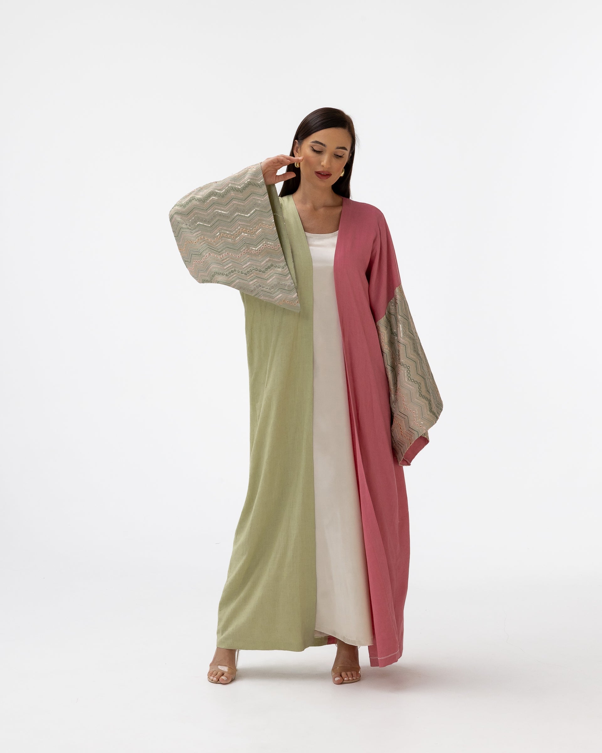 Dual-Tone Watermelon Abaya