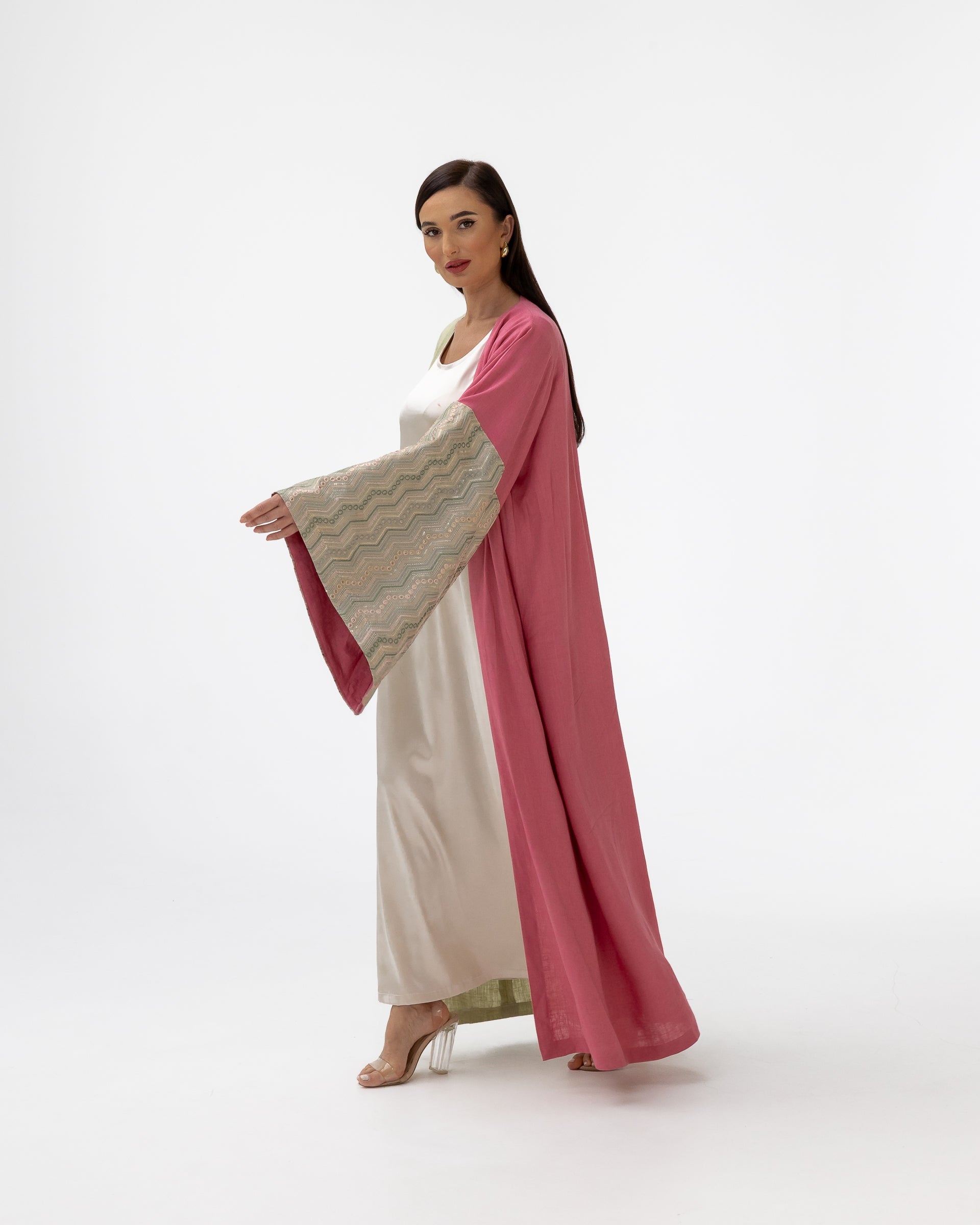 Dual-Tone Watermelon Abaya