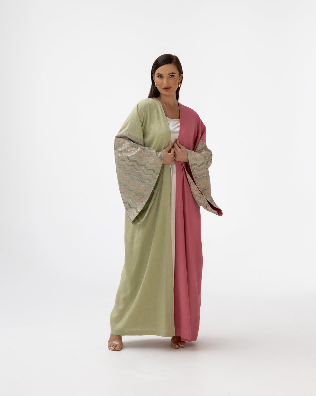 Dual-Tone Watermelon Abaya