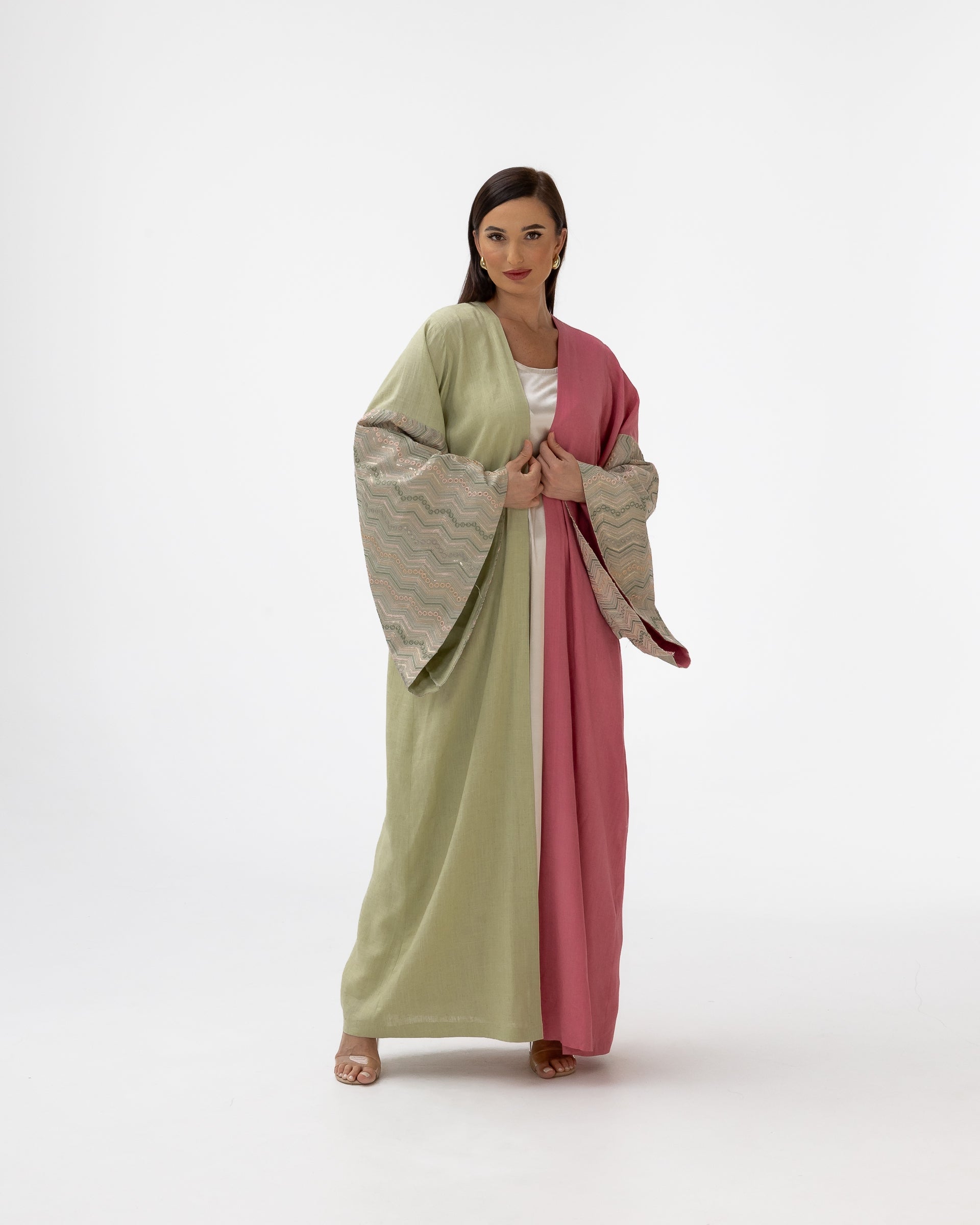 Dual-Tone Watermelon Abaya