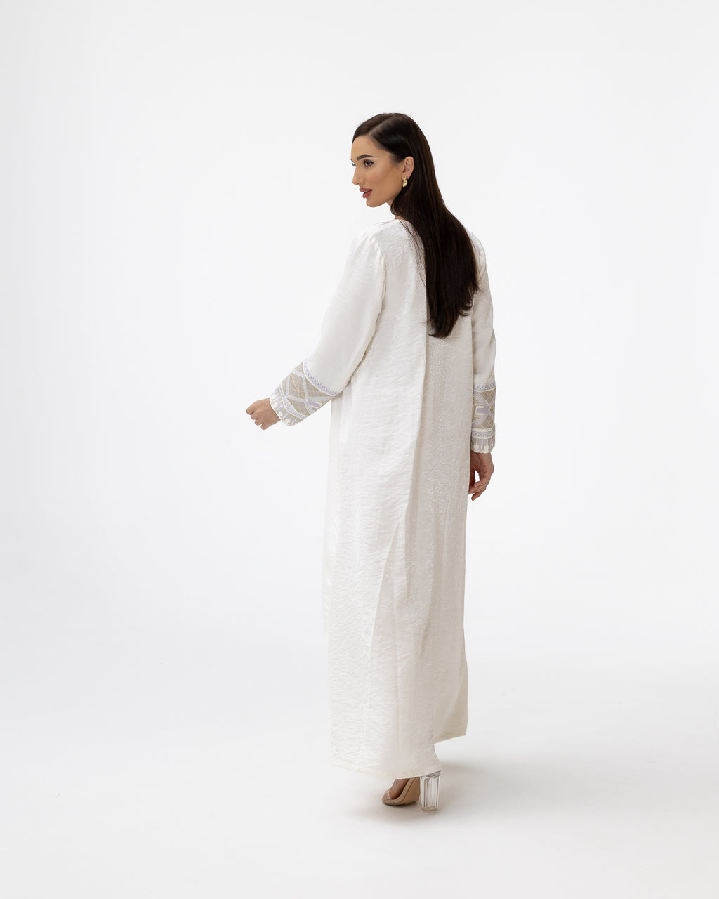 Ivory Kaftan with Embroidered Details