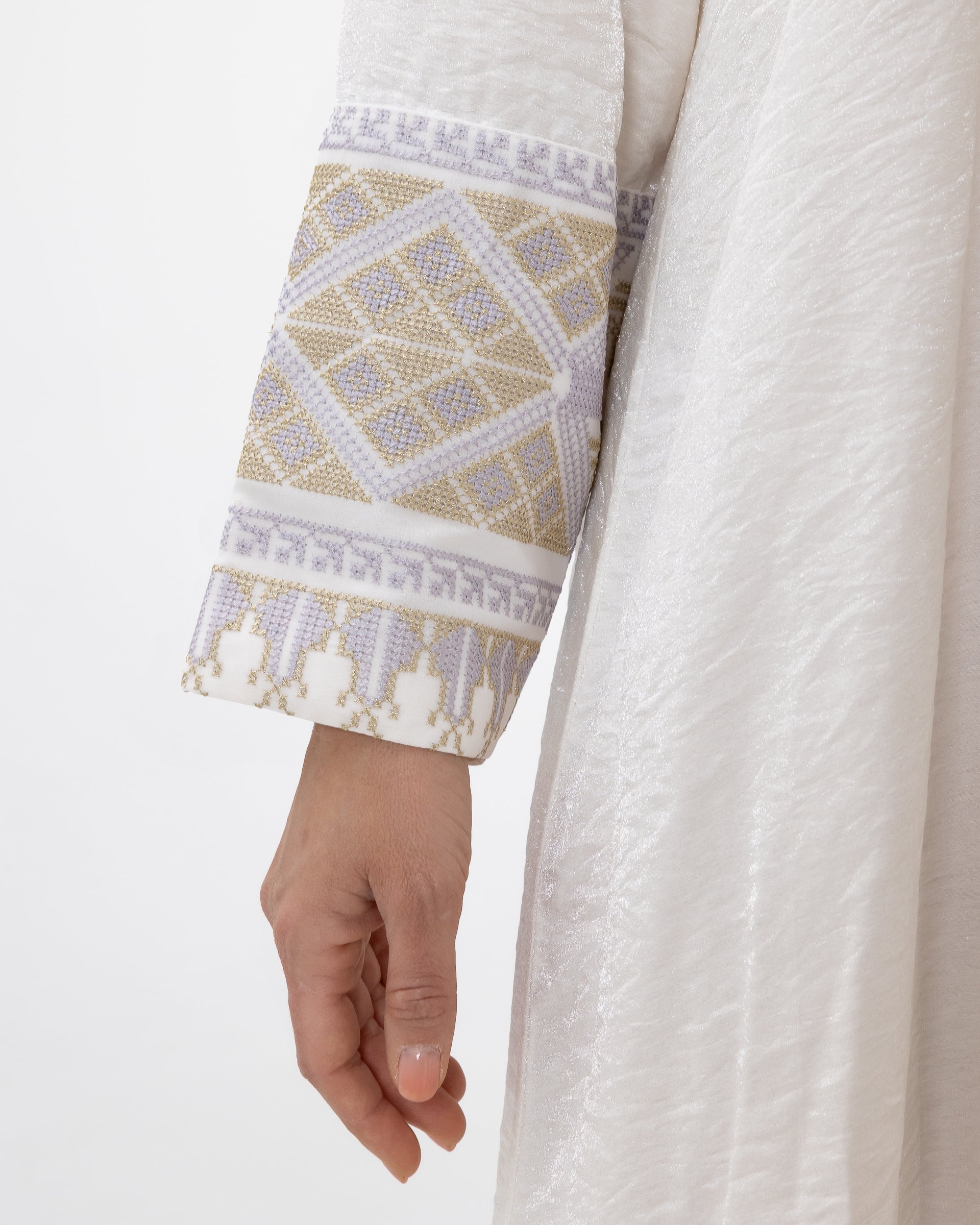 Ivory Kaftan with Embroidered Details