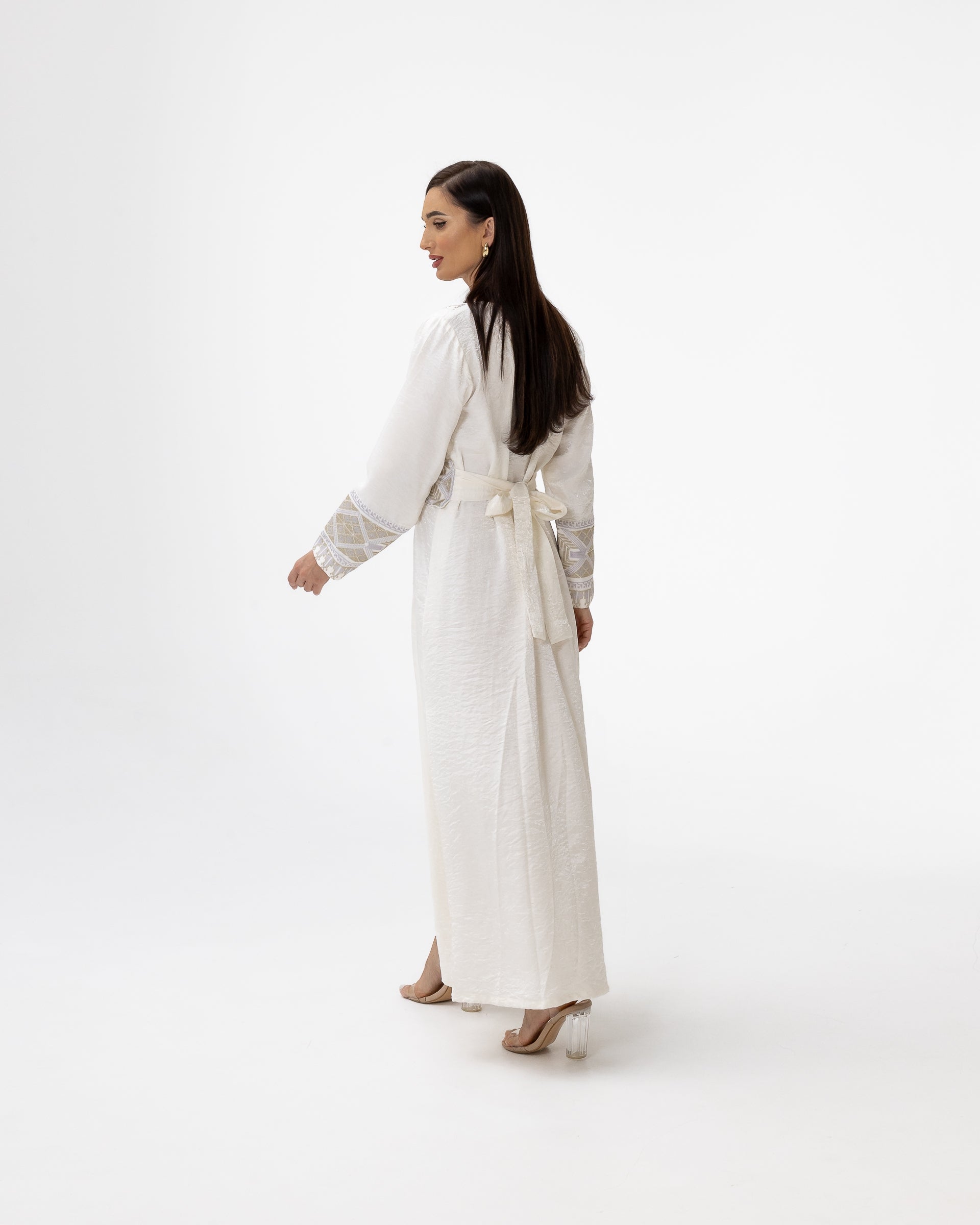 Ivory Kaftan with Embroidered Details