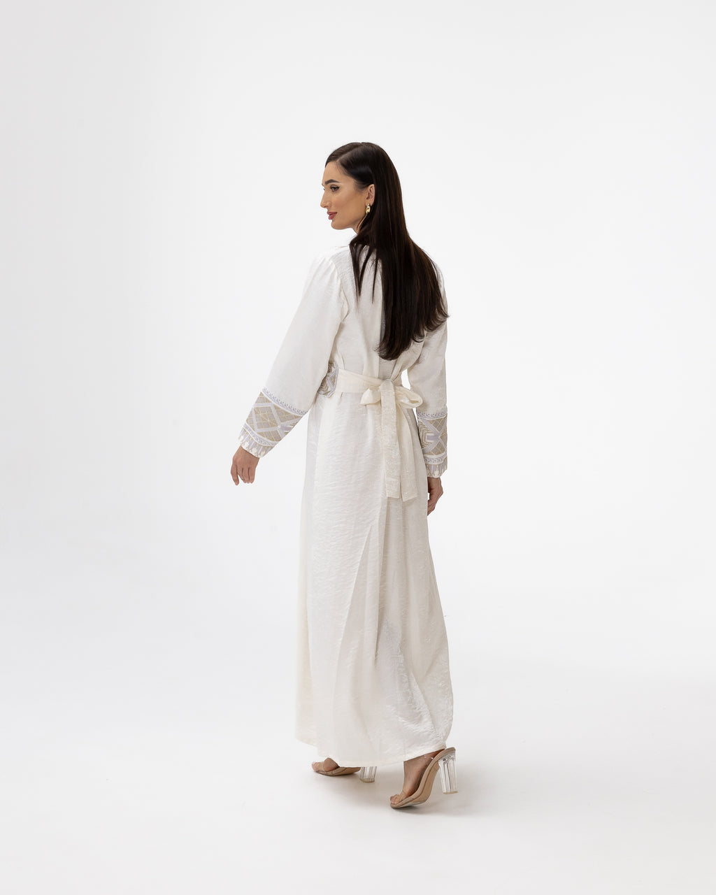 Ivory Kaftan with Embroidered Details