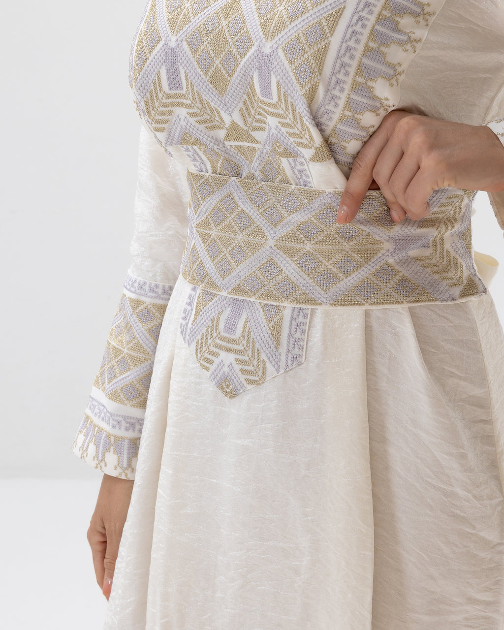 Ivory Kaftan with Embroidered Details