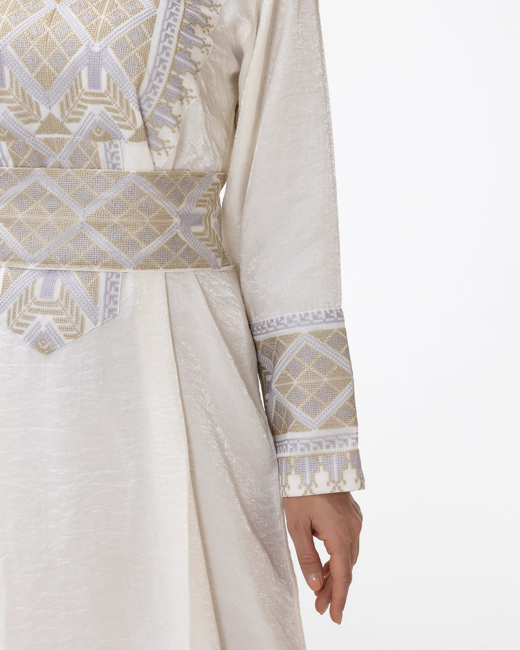 Ivory Kaftan with Embroidered Details