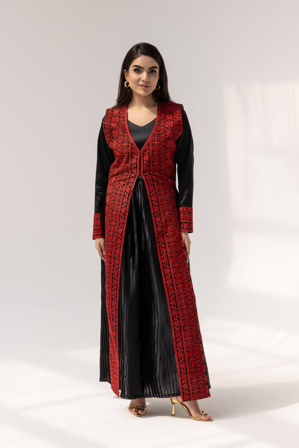Black dress with Embroidered Overlay