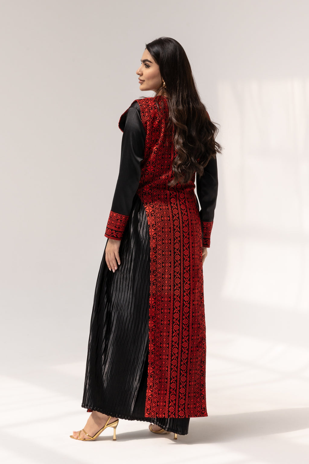 Black dress with Embroidered Overlay