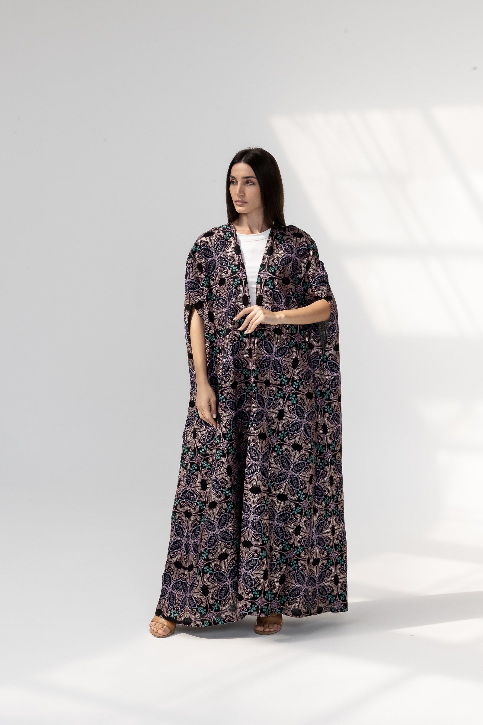 Embroidered Cape with Matching Belt