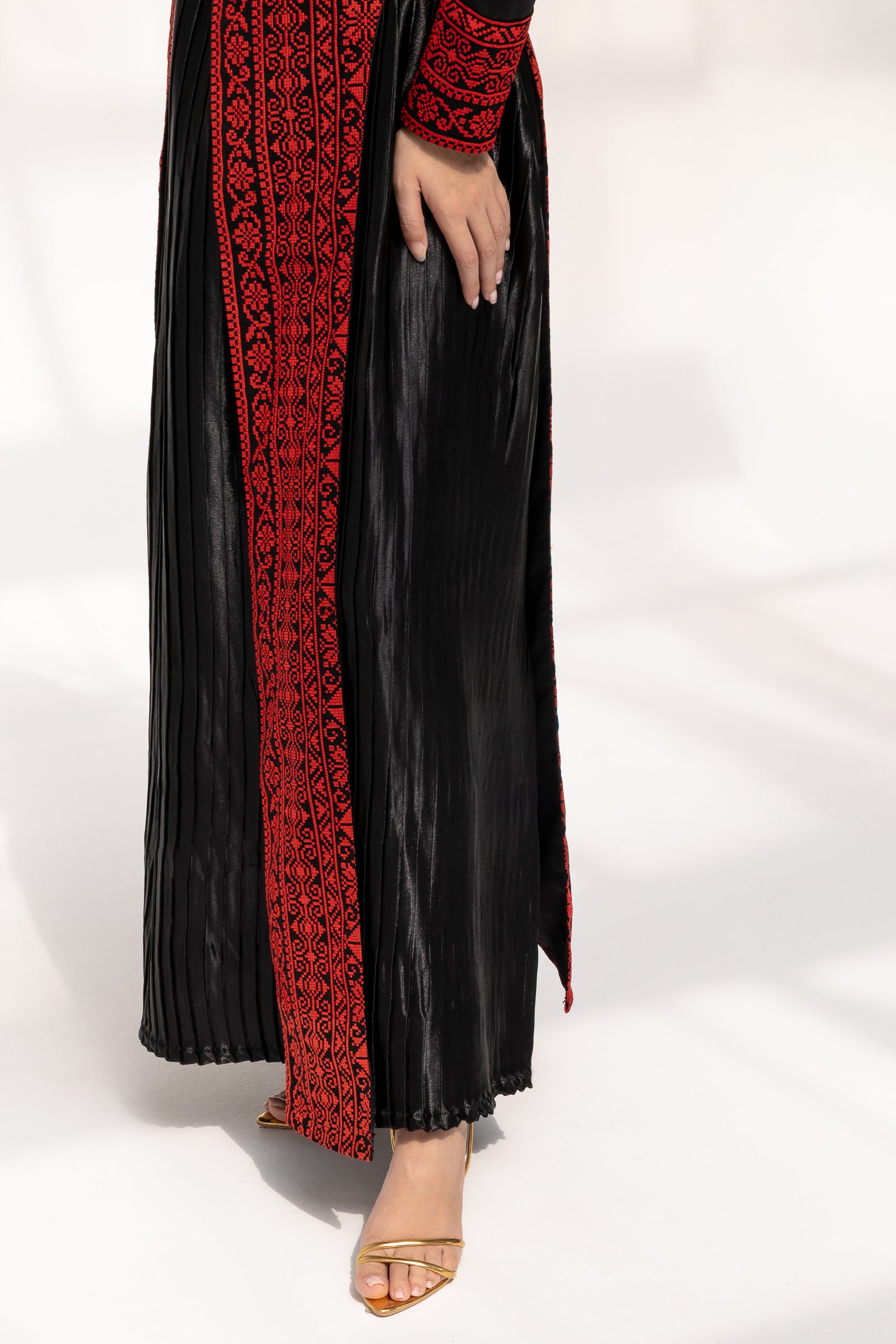 Black dress with Embroidered Overlay