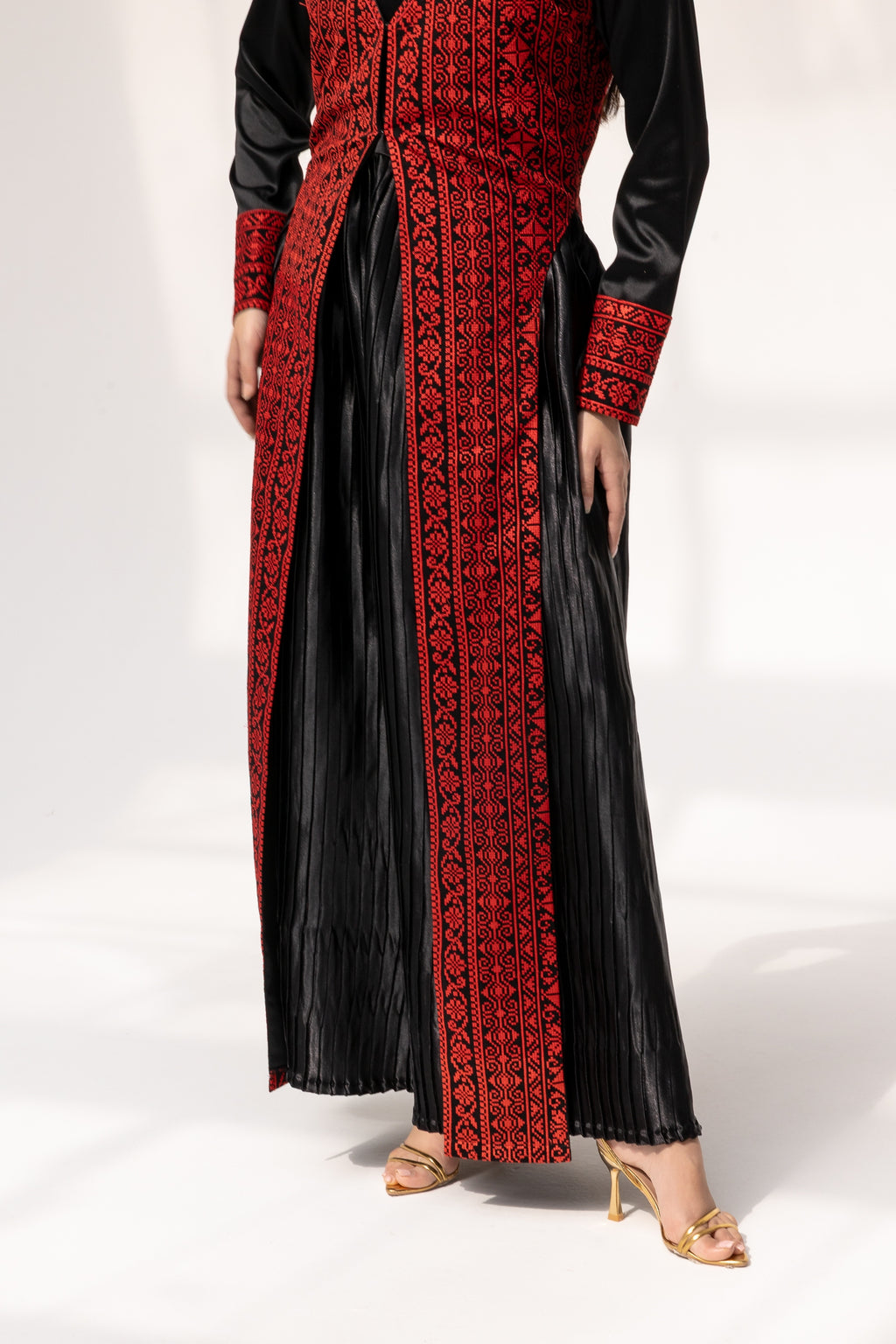 Black dress with Embroidered Overlay