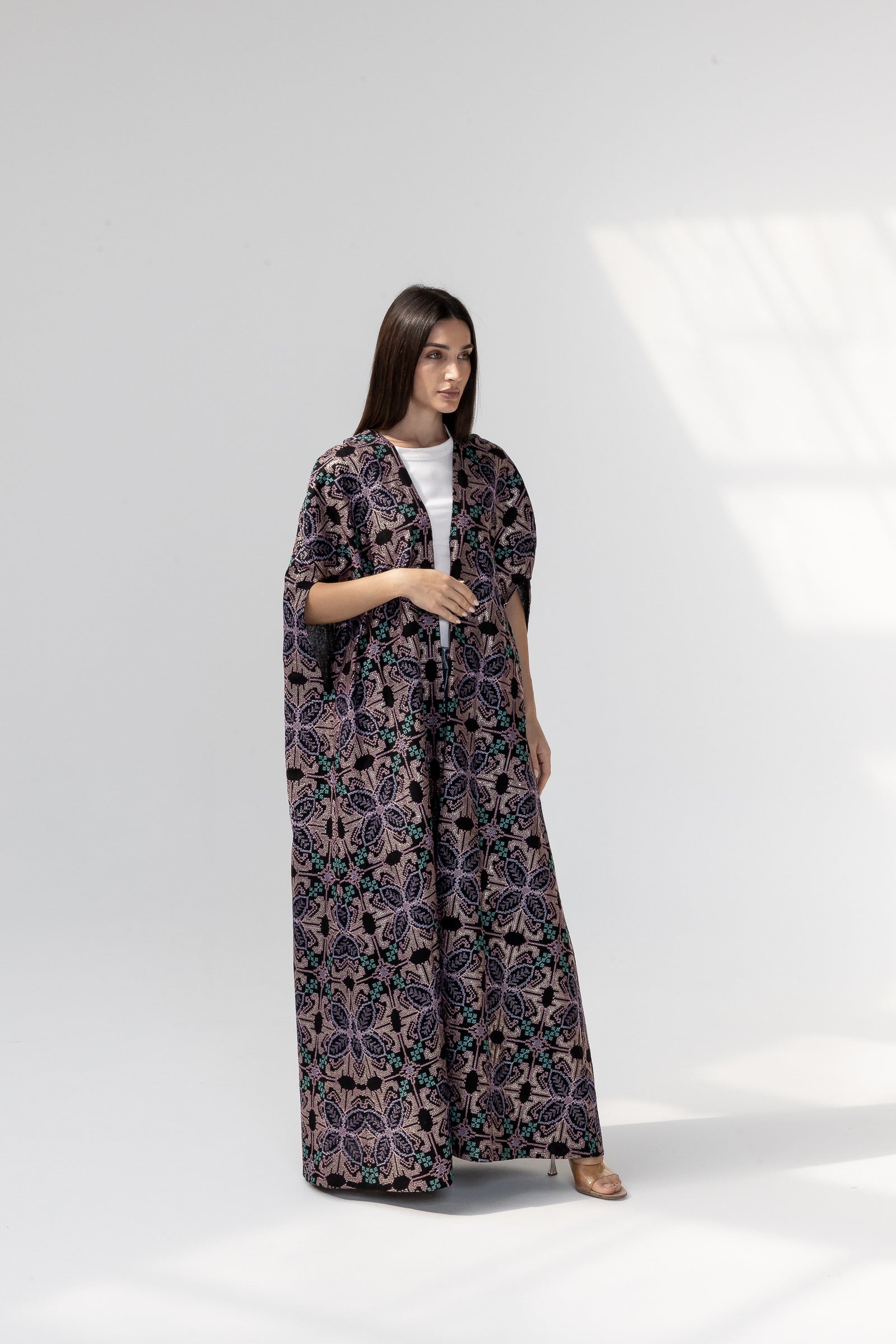 Embroidered Cape with Matching Belt