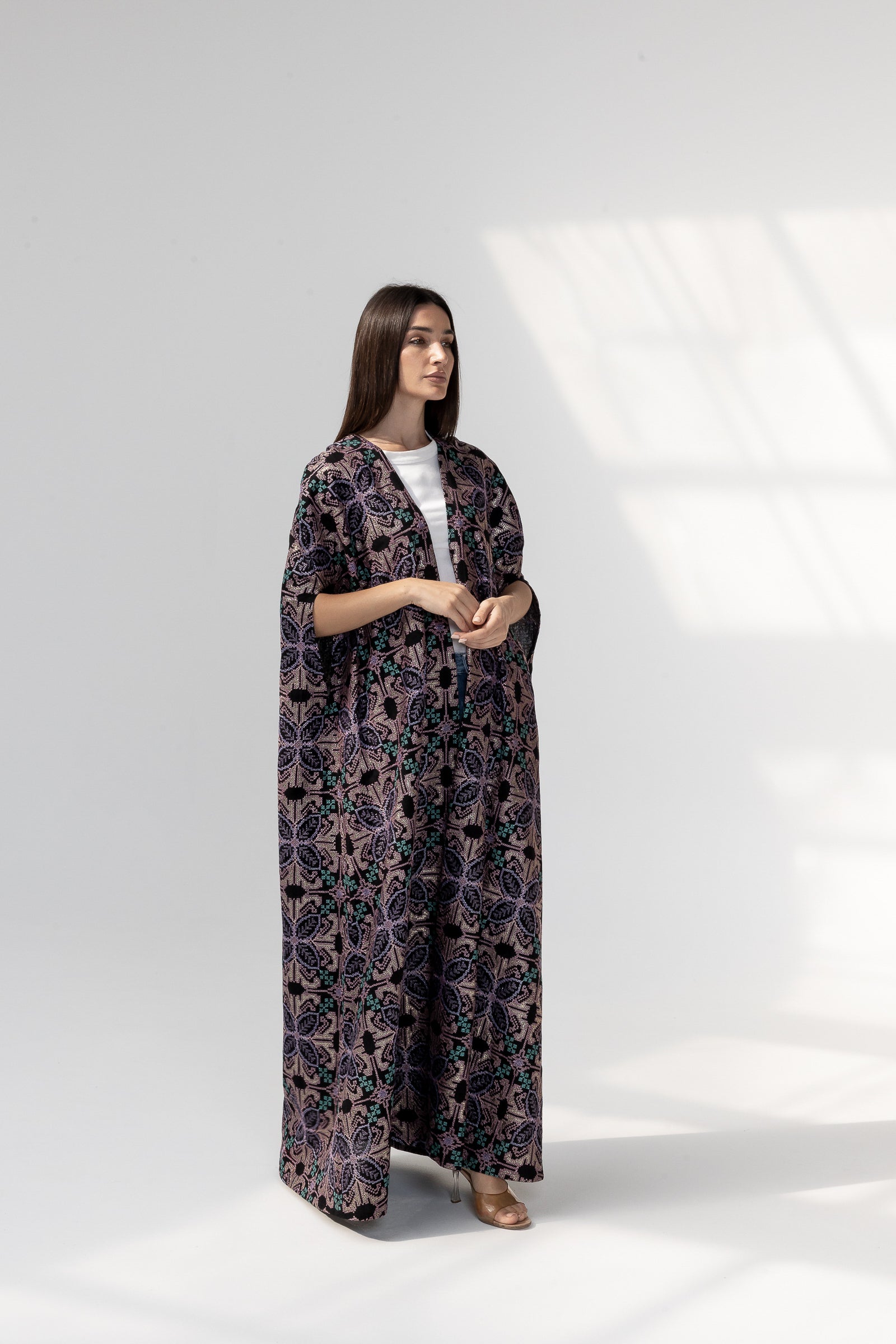 Embroidered Cape with Matching Belt