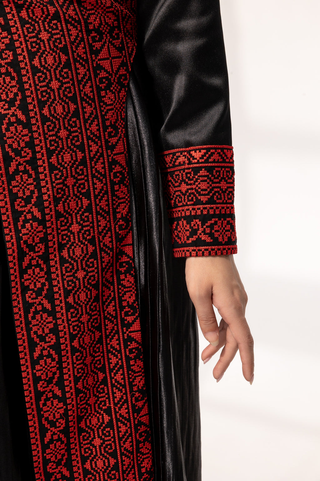 Black dress with Embroidered Overlay