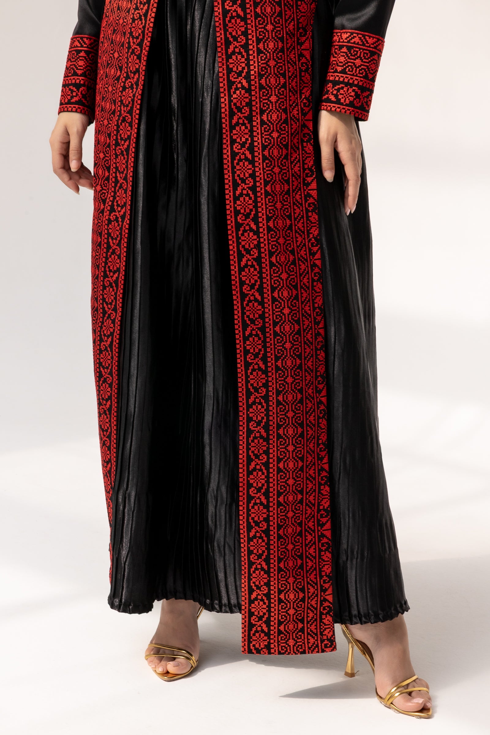 Black dress with Embroidered Overlay