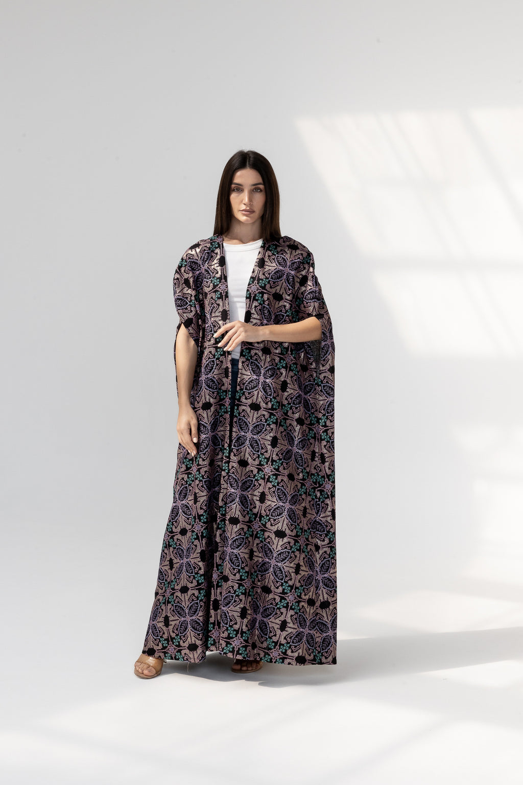 Embroidered Cape with Matching Belt