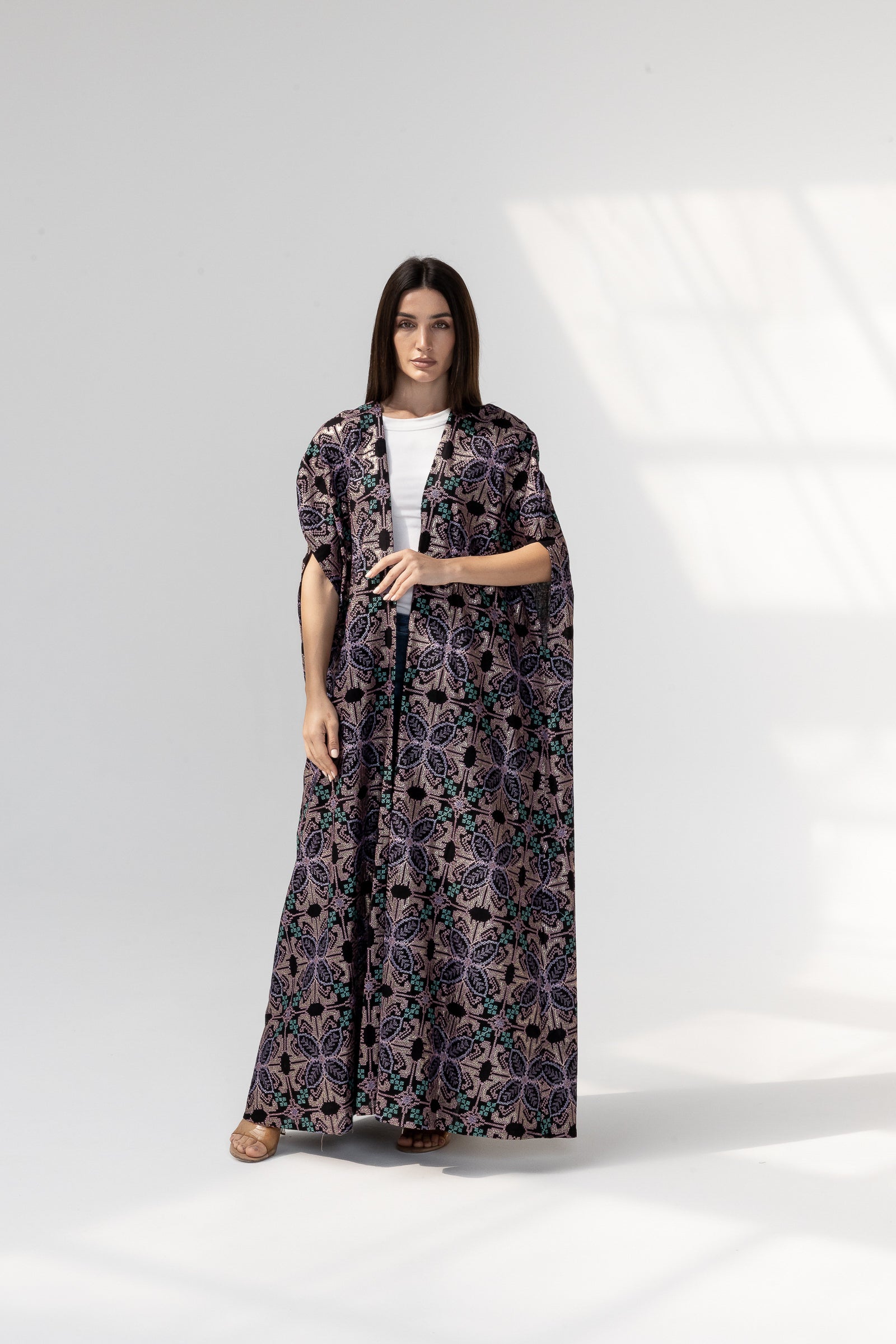 Embroidered Cape with Matching Belt