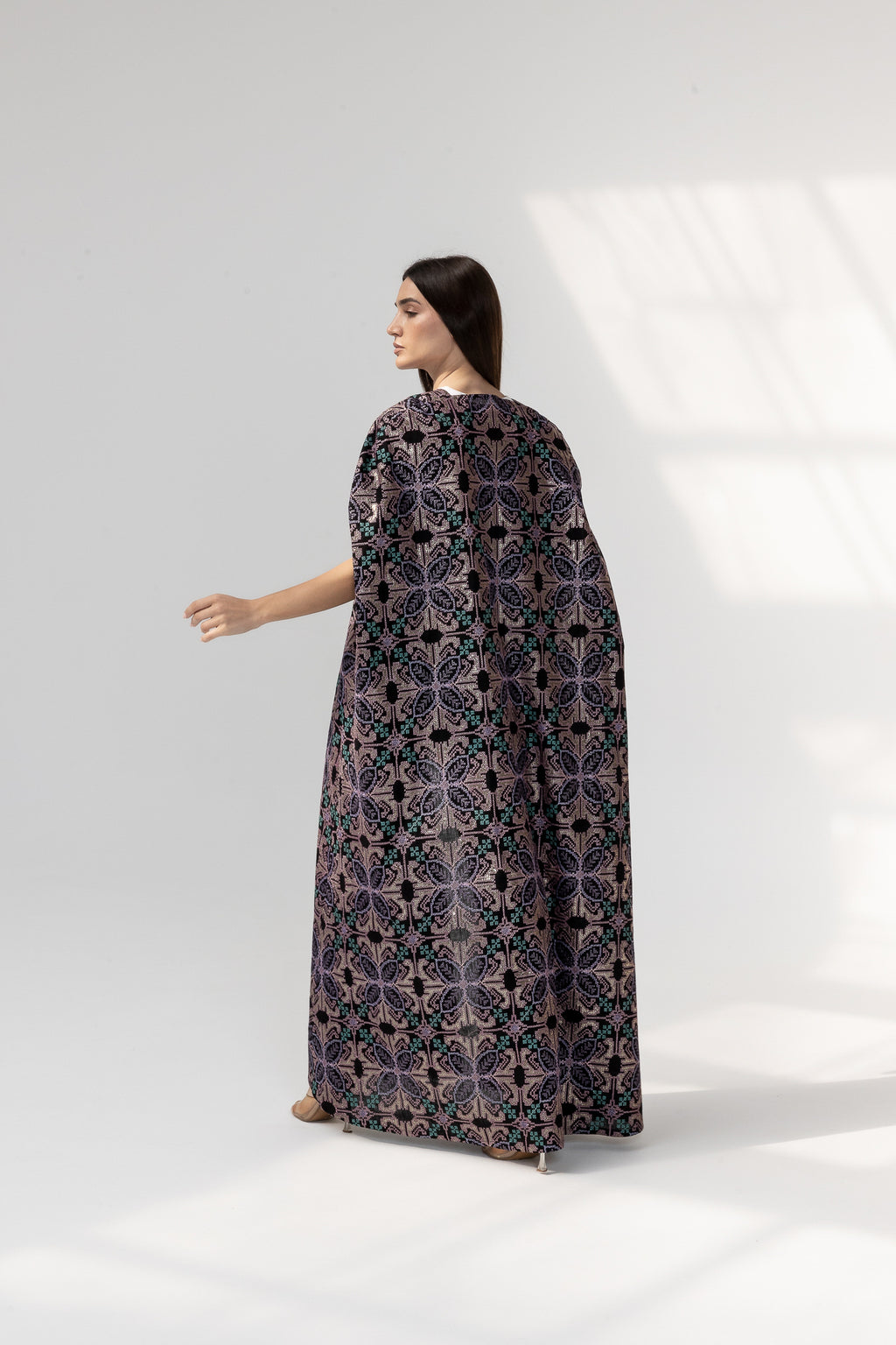 Embroidered Cape with Matching Belt