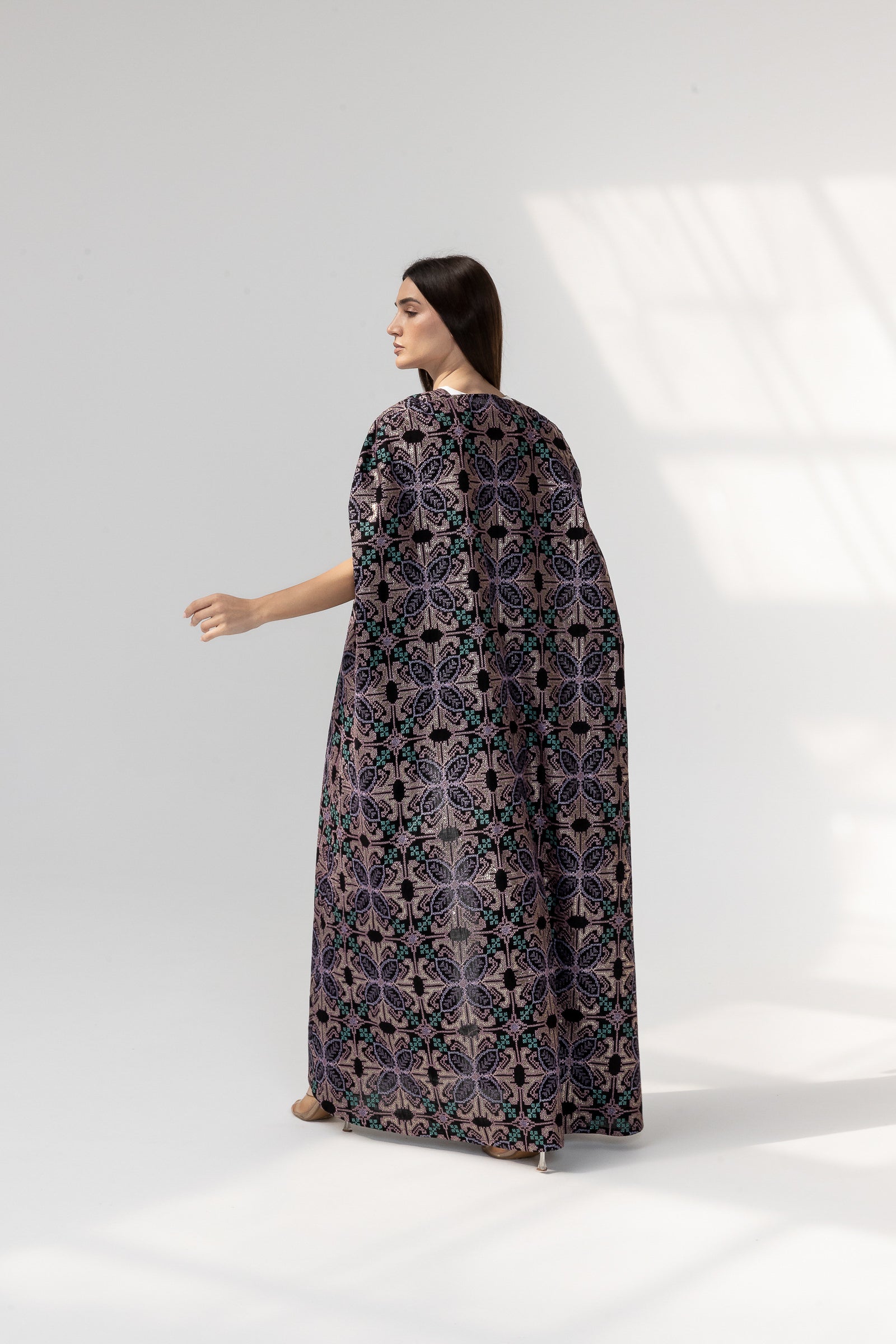 Embroidered Cape with Matching Belt