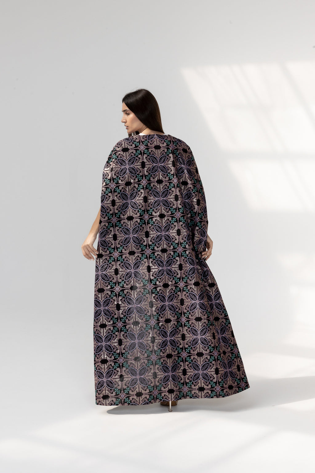 Embroidered Cape with Matching Belt